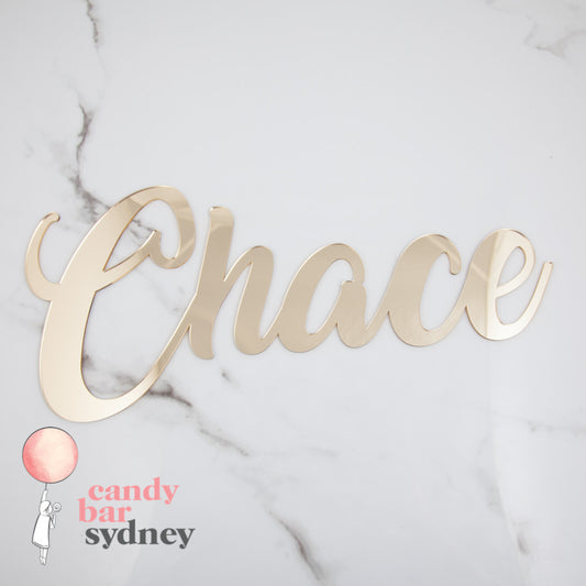 Gold Acrylic Custom Name Script Plaque - Letterfy