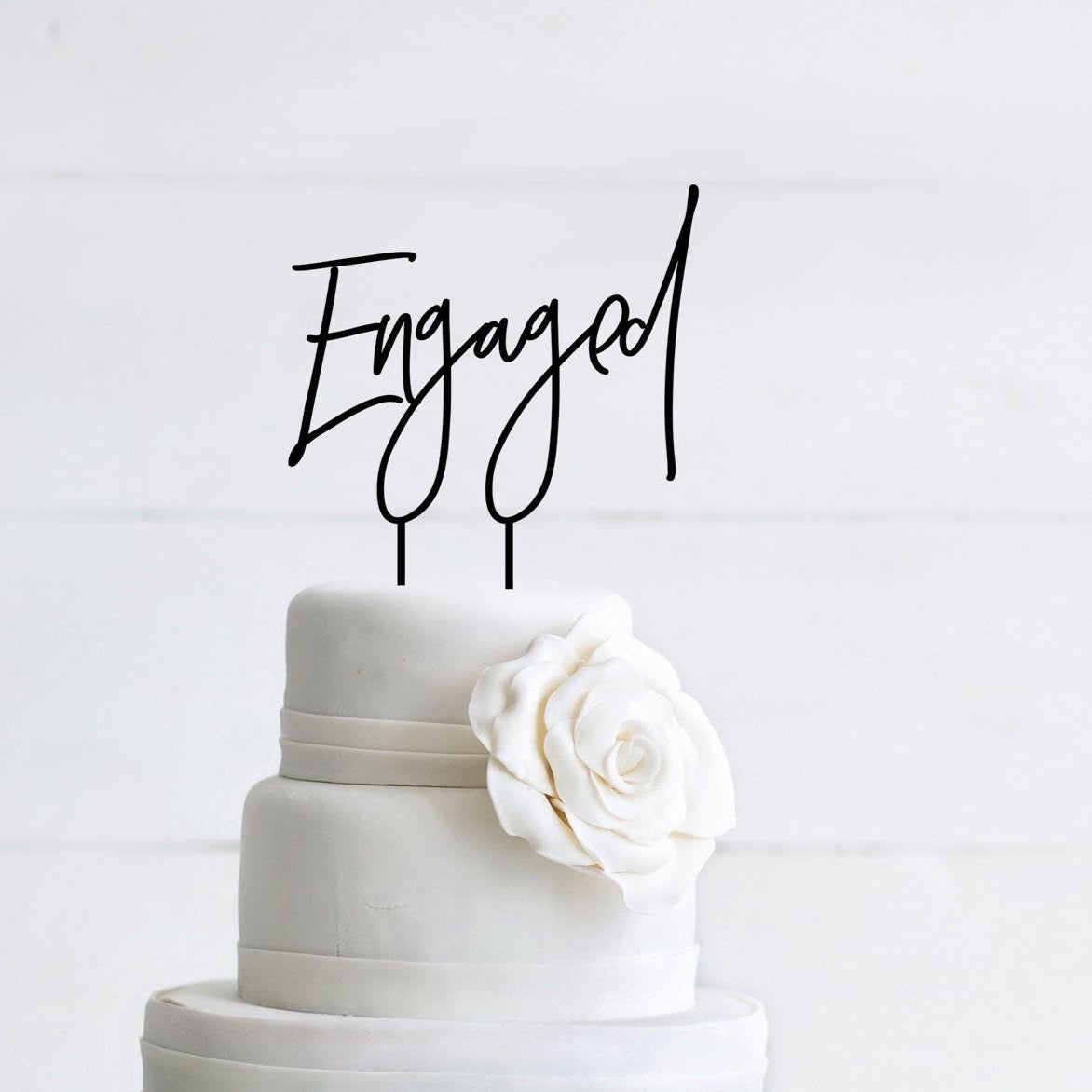 Australia NSW Engaged Cake Topper - Modern Script - Custom Cake Toppers - Engagement Cake Toppers - Letterfy