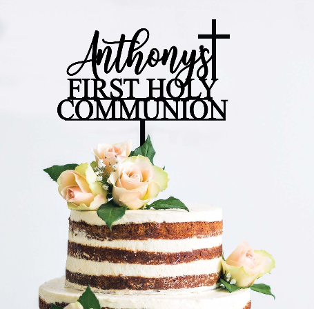 Personalized First Holy Communion Cake Topper