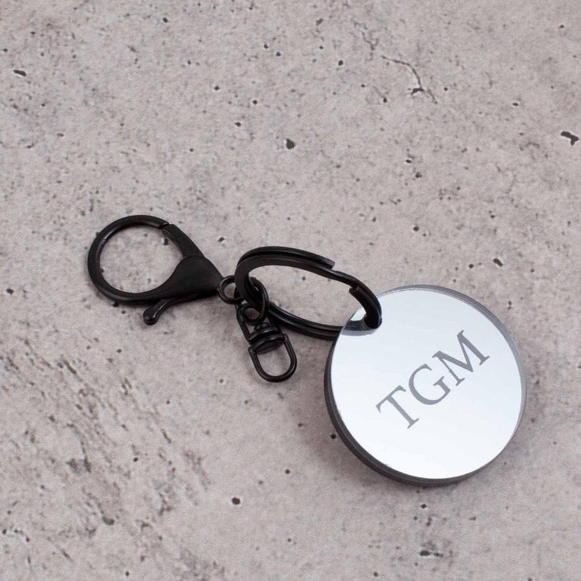 Initials Mirror Keyring - Letterfy