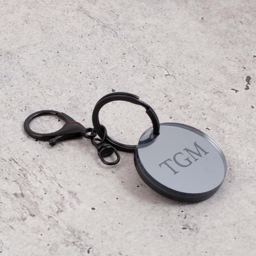 Initials Mirror Keyring - Letterfy