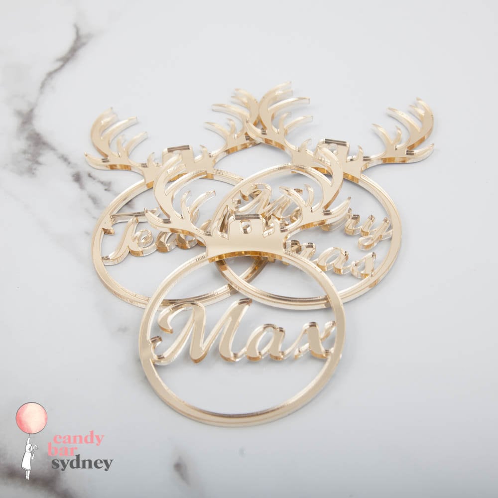 Reindeer Hanging Decoration - Personalised Christmas Decorations - Christmas Tree Ornaments - Letterfy