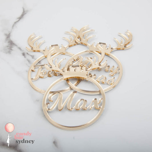 Reindeer Hanging Decoration - Personalised Christmas Decorations - Christmas Tree Ornaments - Letterfy