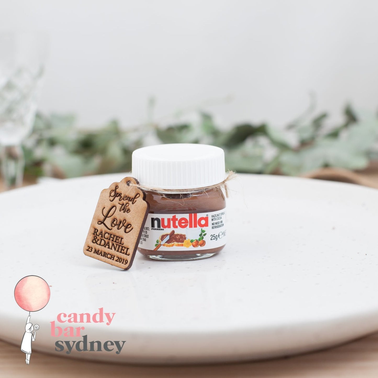 Mini Nutella Custom Bonbonniere Tags - Custom Gifts - Wedding Favours - Letterfy