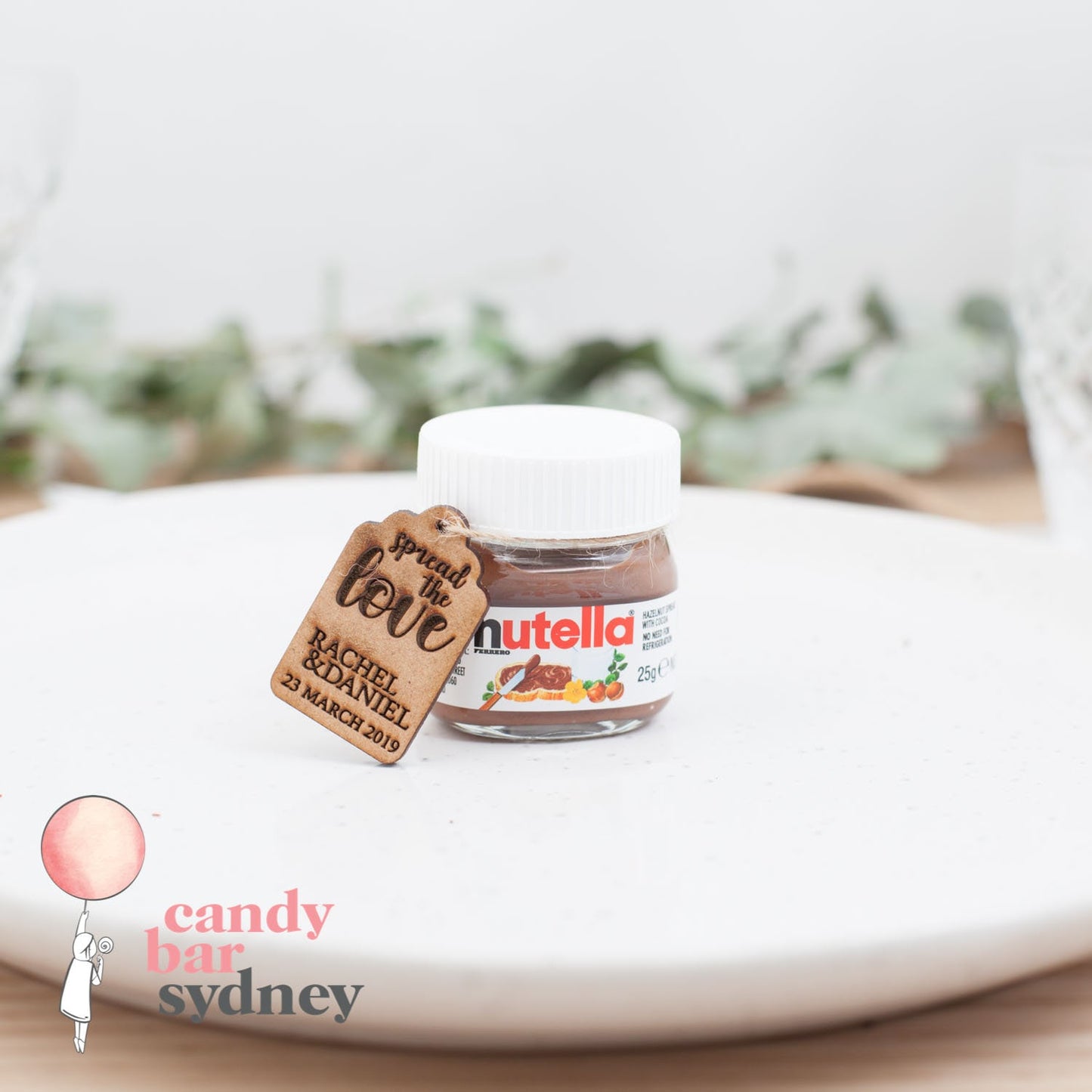 Mini Nutella Custom Bonbonniere Tags - Custom Gifts - Wedding Favours - Letterfy