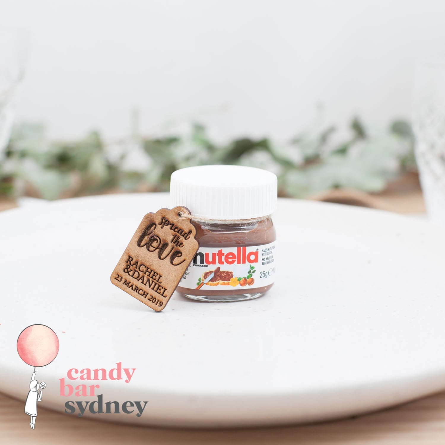 Mini Nutella Custom Bonbonniere Tags - Custom Gifts - Wedding Favours - Letterfy
