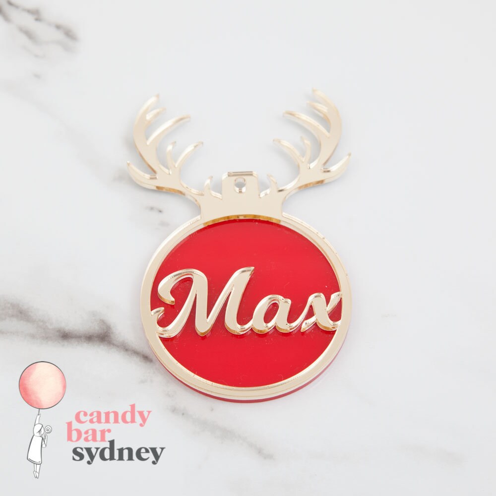 Reindeer Hanging Decoration - Personalised Christmas Decorations - Christmas Tree Ornaments - Letterfy