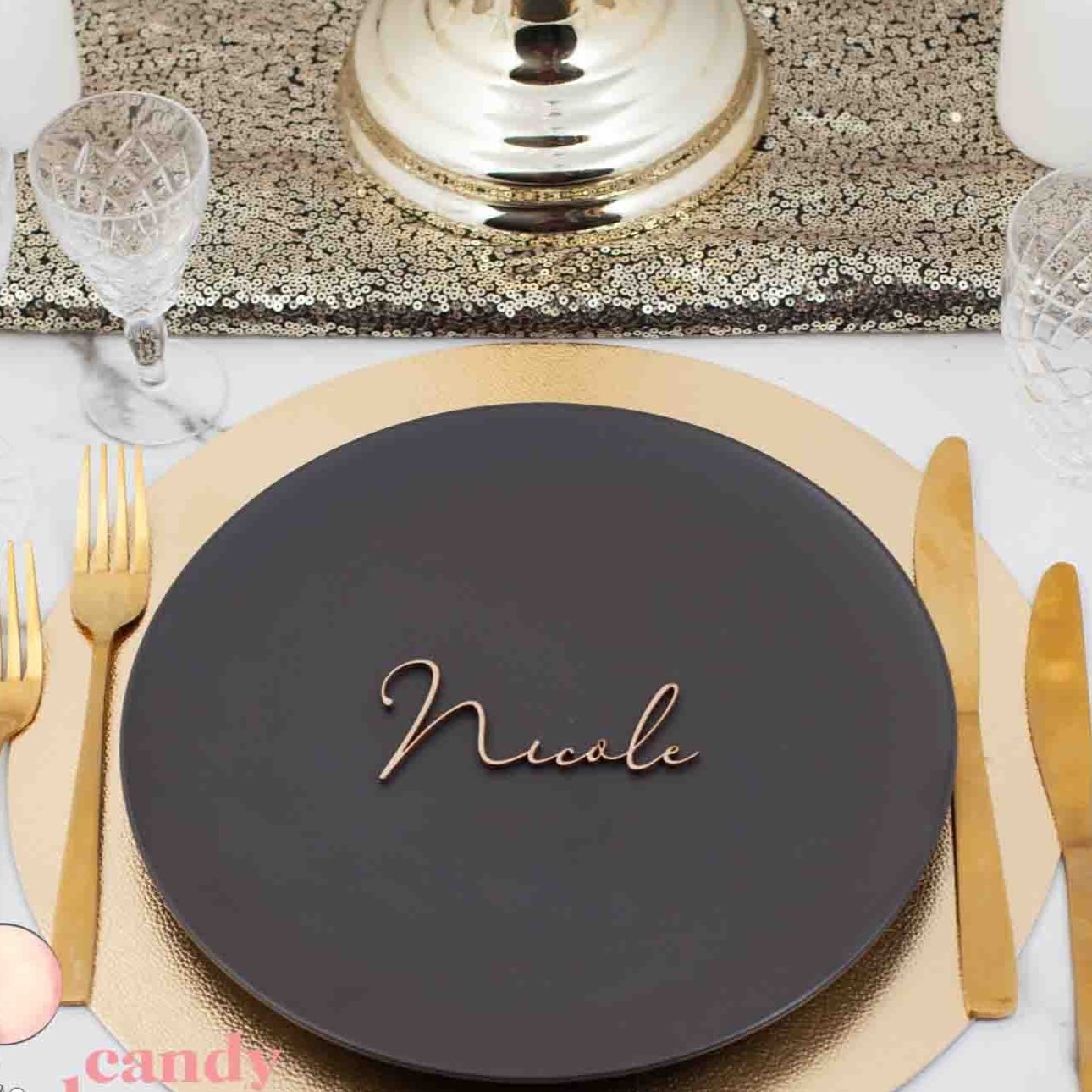 Modern Style Custom Wedding Place Card Names - Wedding Gifts - Name Tags - Style 2 - Letterfy