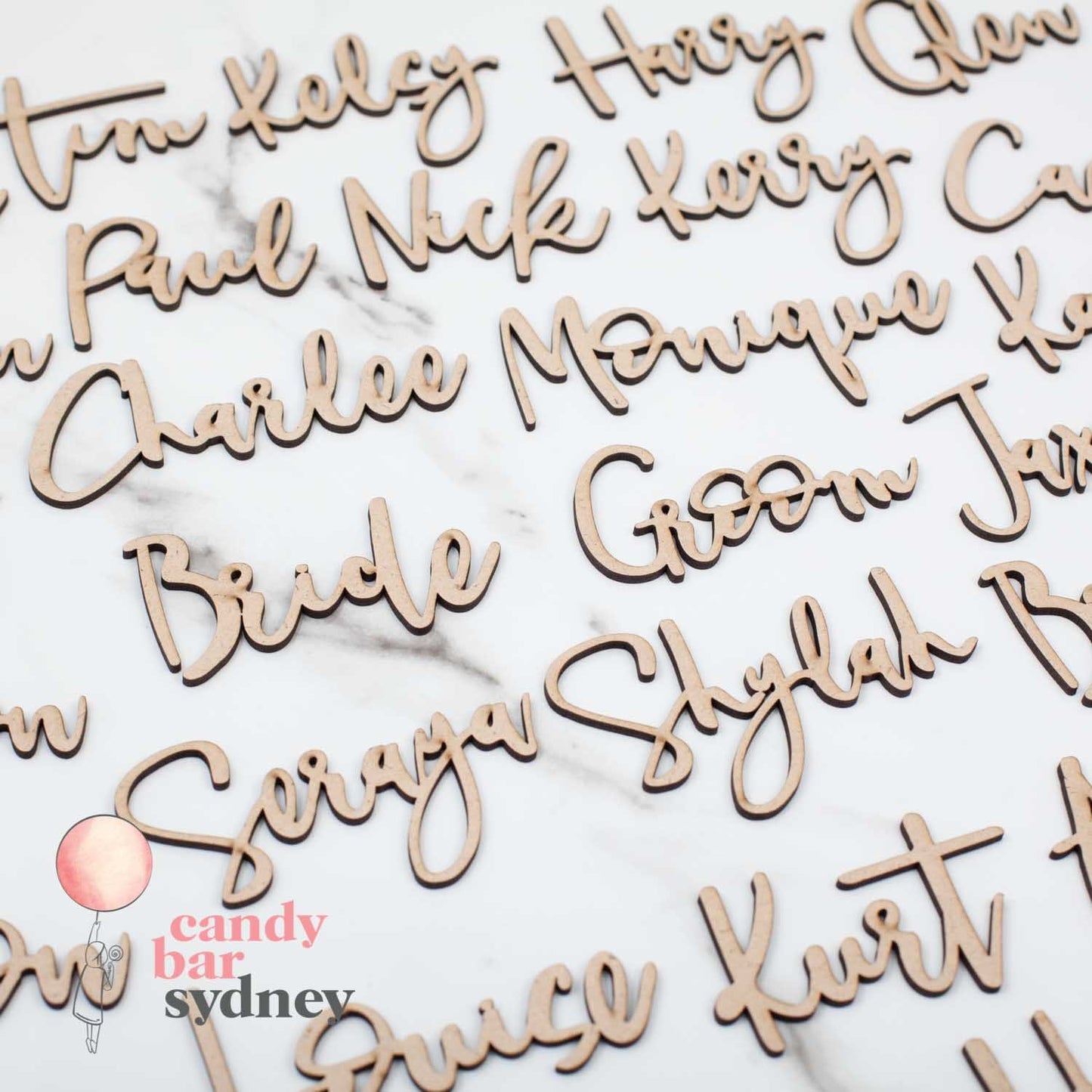 Modern Style Custom Wedding Place Card Names - Wedding Gifts - Name Tags - Letterfy