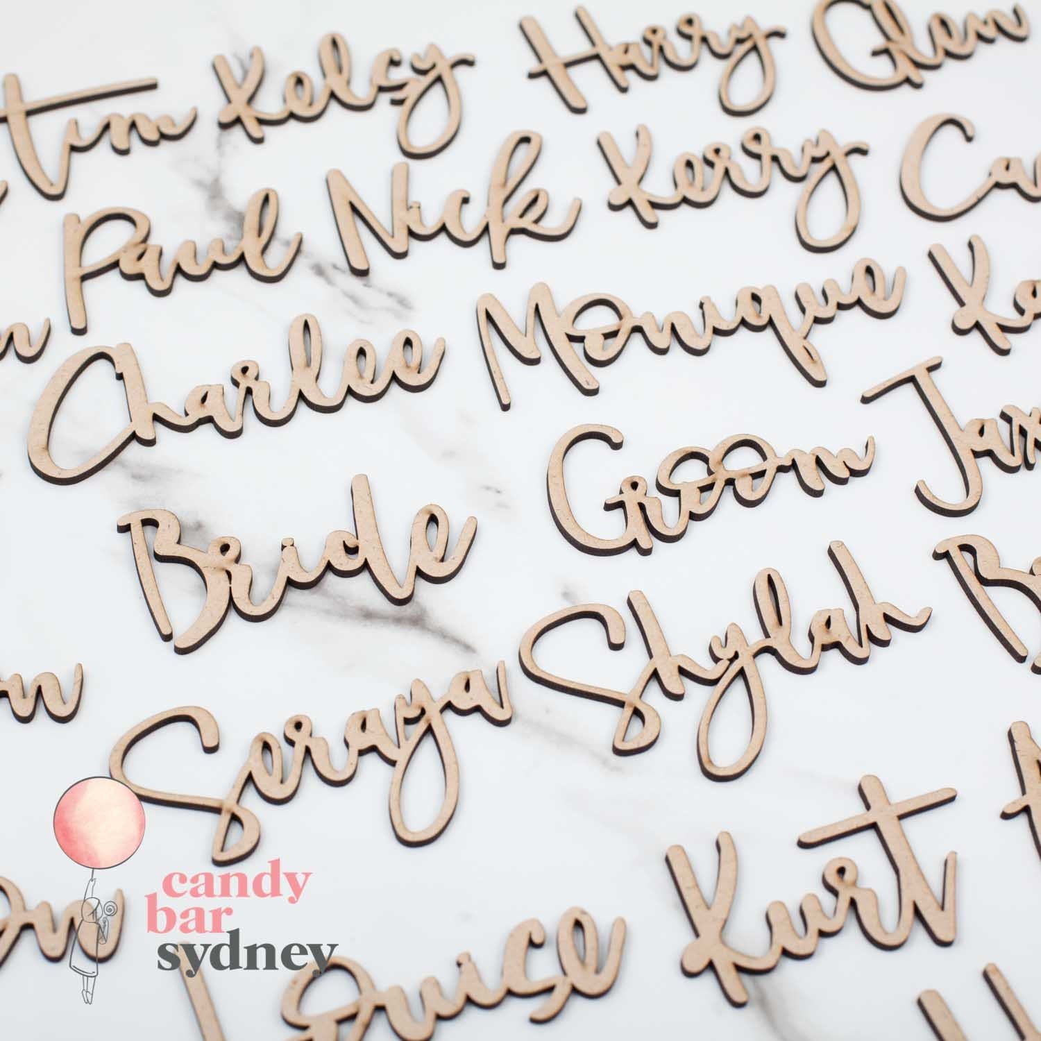 Modern Style Custom Wedding Place Card Names - Wedding Gifts - Name Tags - Letterfy