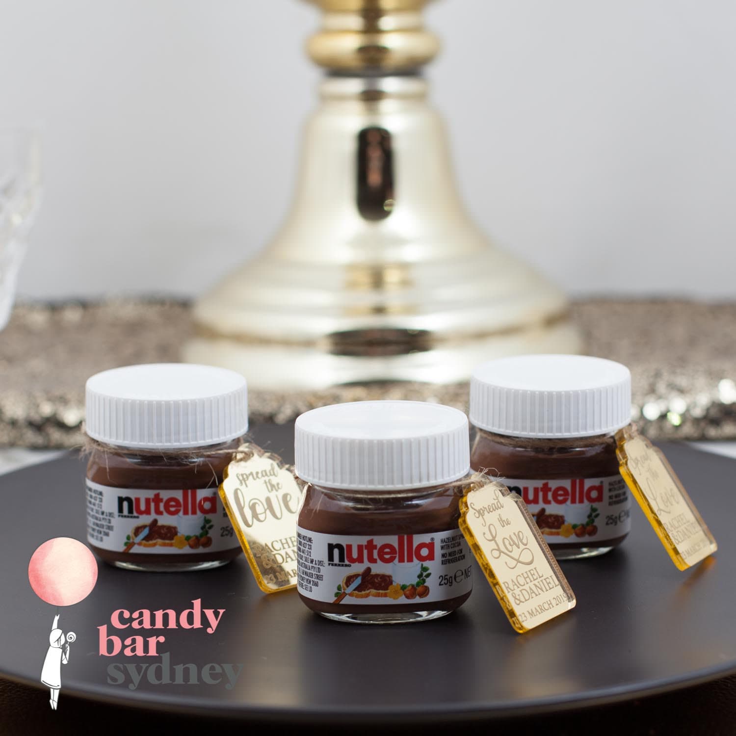 Mini Nutella Custom Bonbonniere Tags - Custom Gifts - Wedding Favours - Letterfy