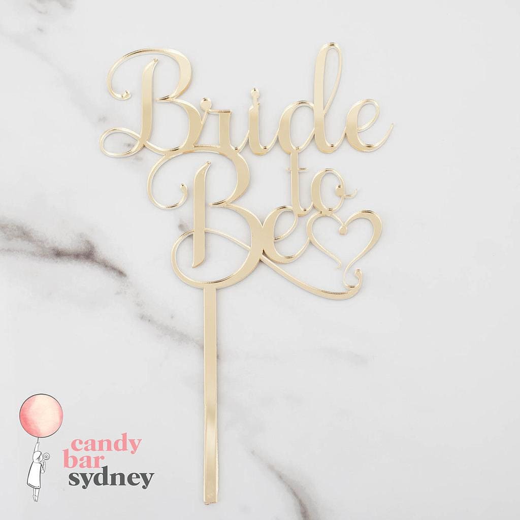 Bride To Be Bridal Shower Cake Topper - Wedding Cake Toppers - Rose Gold Cake Toppers - Letterfy