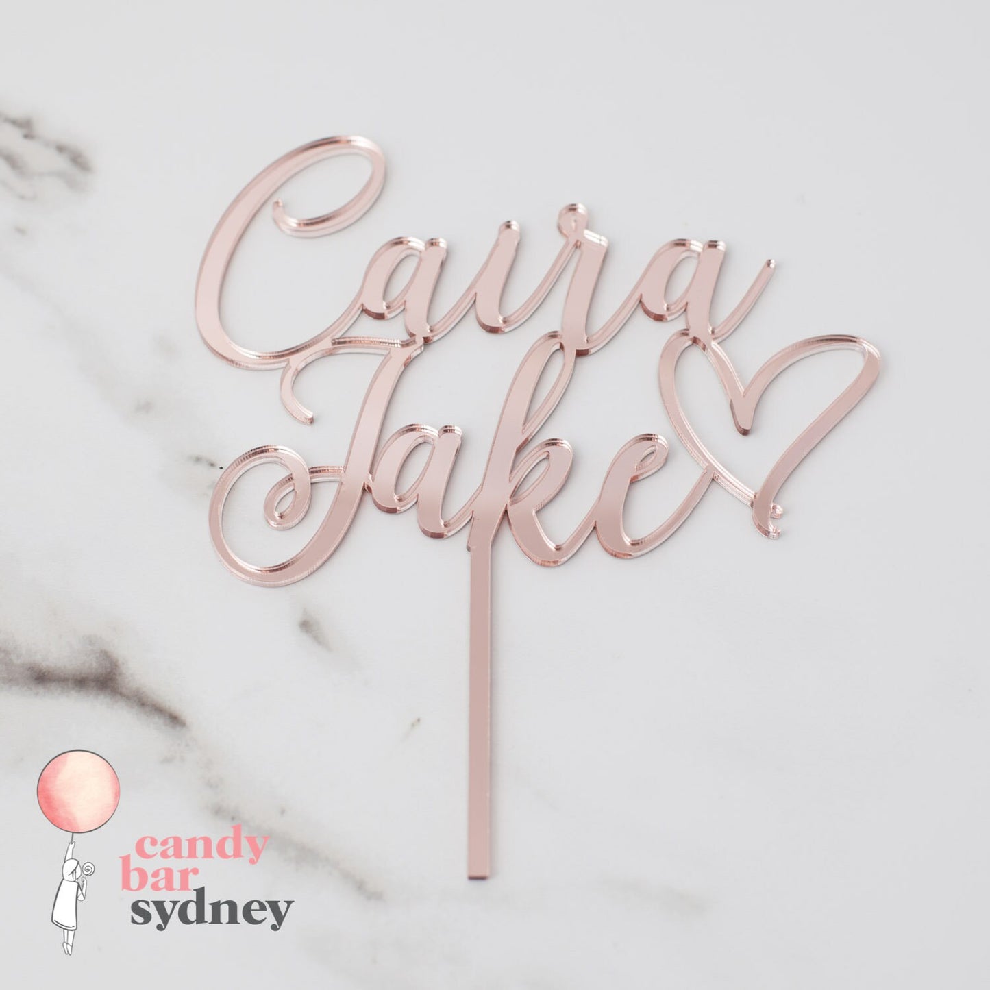 Custom Couple Names Wedding Cake Topper Style 1 - Wedding Cake Decorations - Custom Cake Toppers - Letterfy