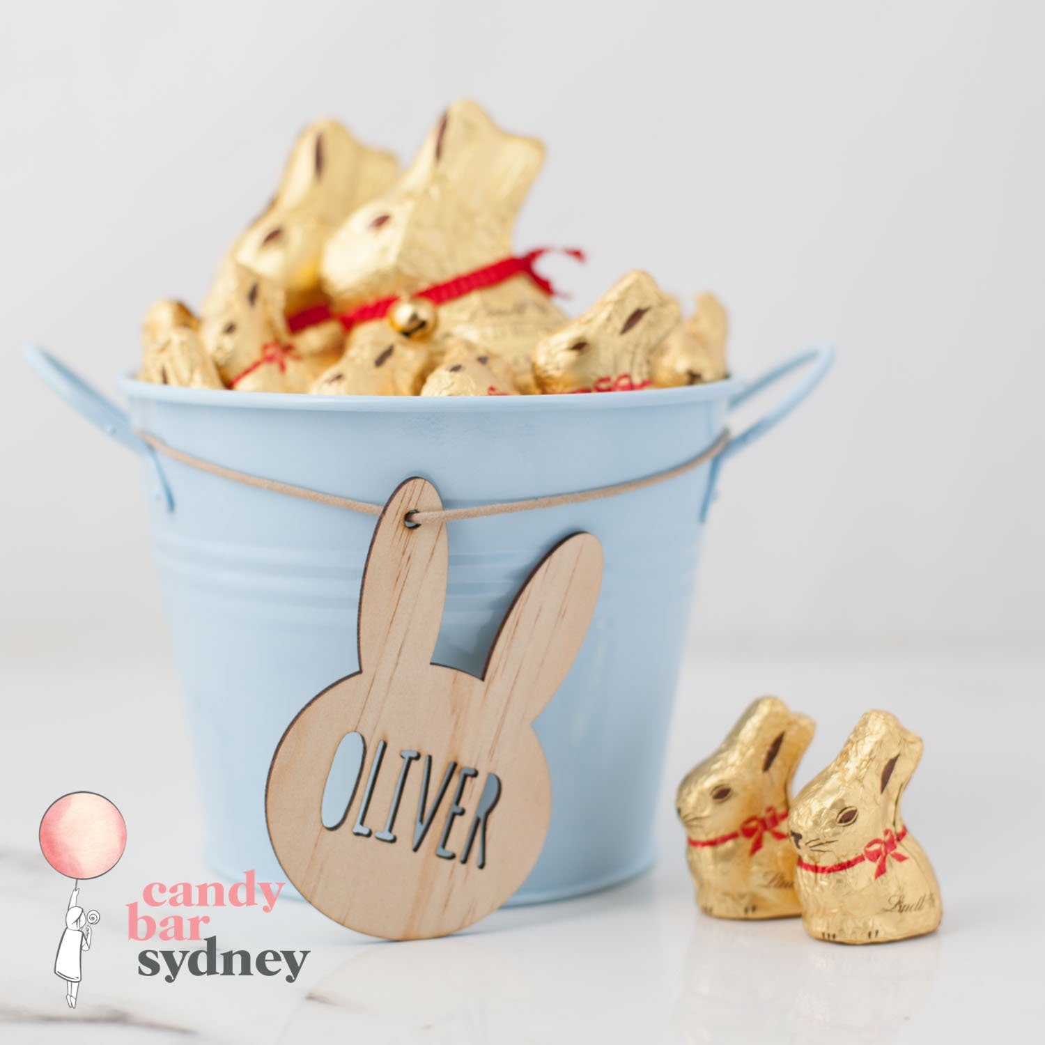 Personalised Easter Bunny Ears Hamper Tag - Custom Easter Gifts - Laser Cut Hamper Tags - Letterfy