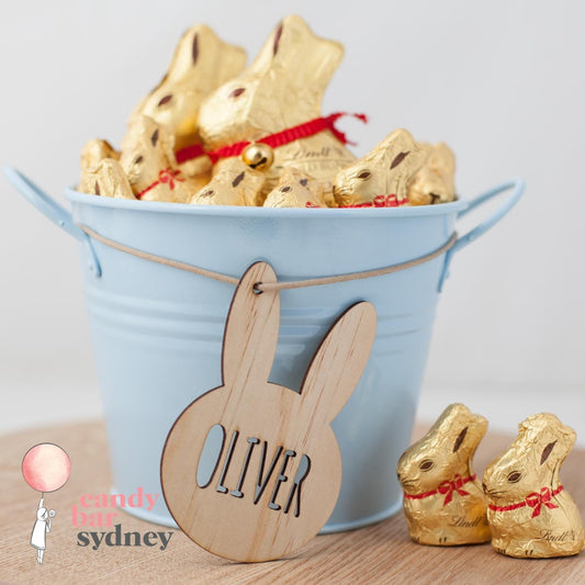 Personalised Easter Bunny Ears Hamper Tag - Custom Easter Gifts - Laser Cut Hamper Tags - Letterfy