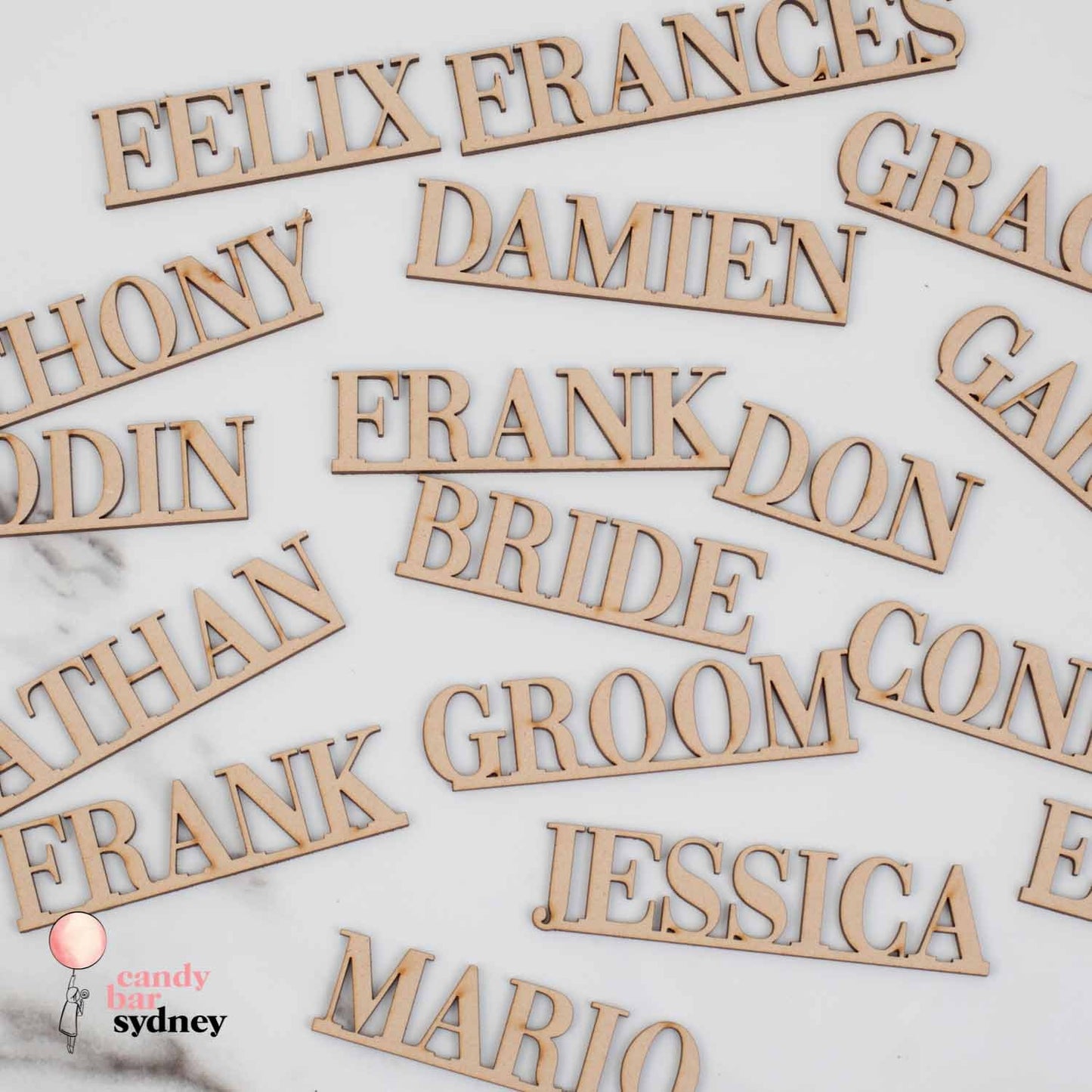 Modern Style Custom Wedding Place Card Names - Wedding Gifts - Name Tags - Letterfy
