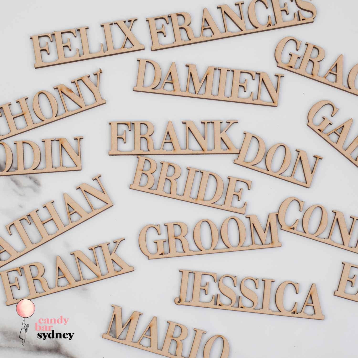 Modern Style Custom Wedding Place Card Names - Wedding Gifts - Name Tags - Letterfy