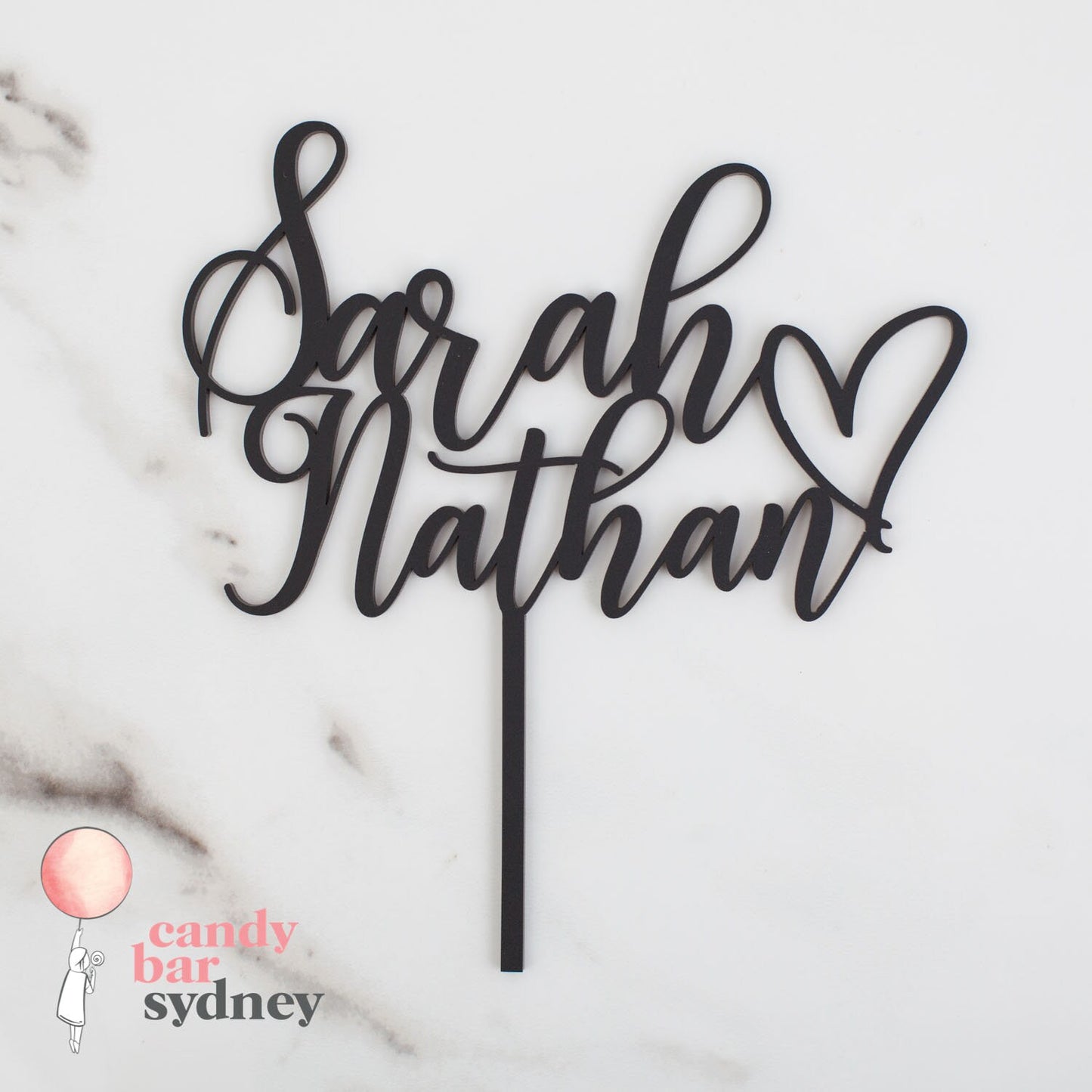 Custom Couple Names Wedding Cake Topper Style 1 - Wedding Cake Decorations - Custom Cake Toppers - Letterfy