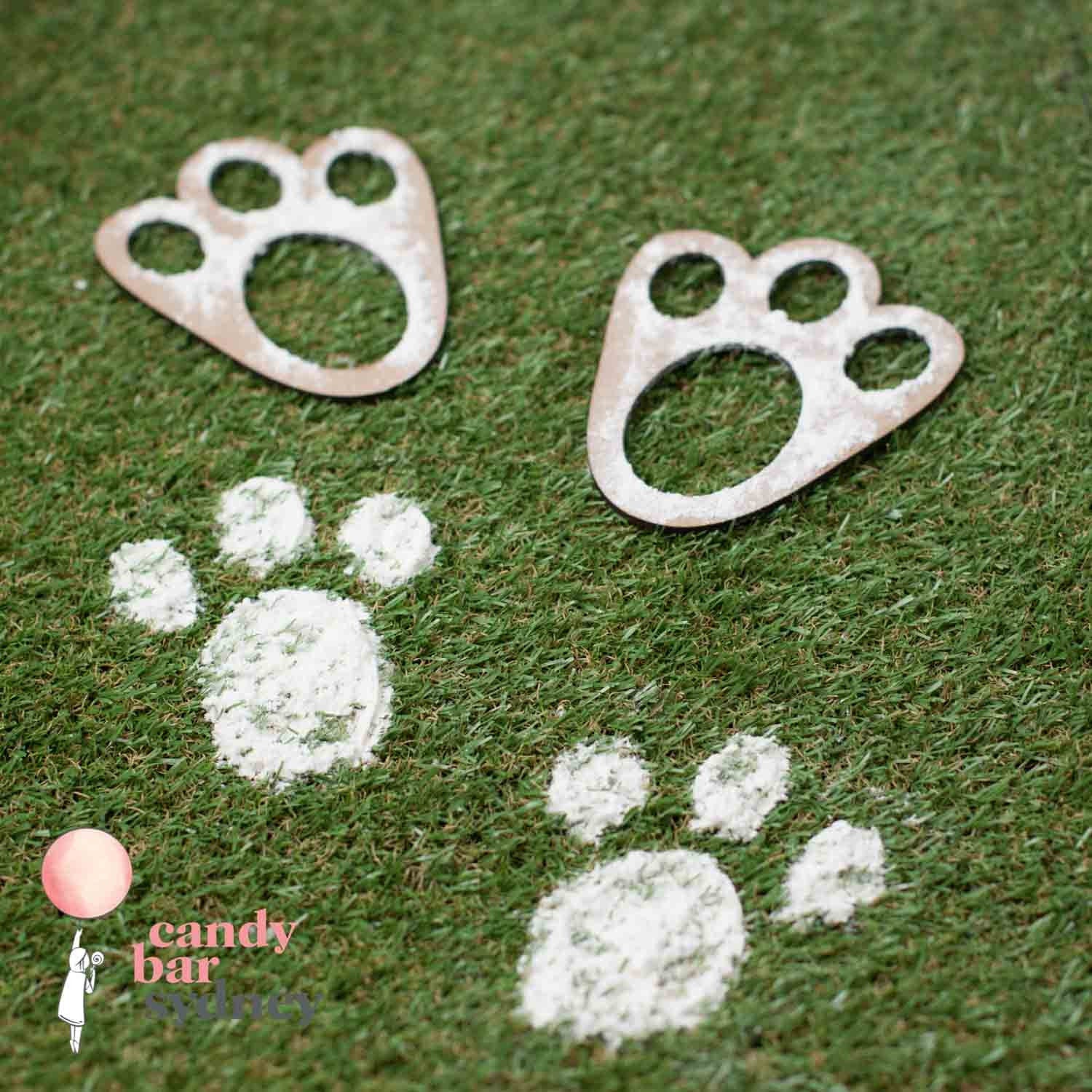 Wooden Easter Bunny Footprint Stencil - Easter Bunny Footprint Template - Easter Gifts - Letterfy