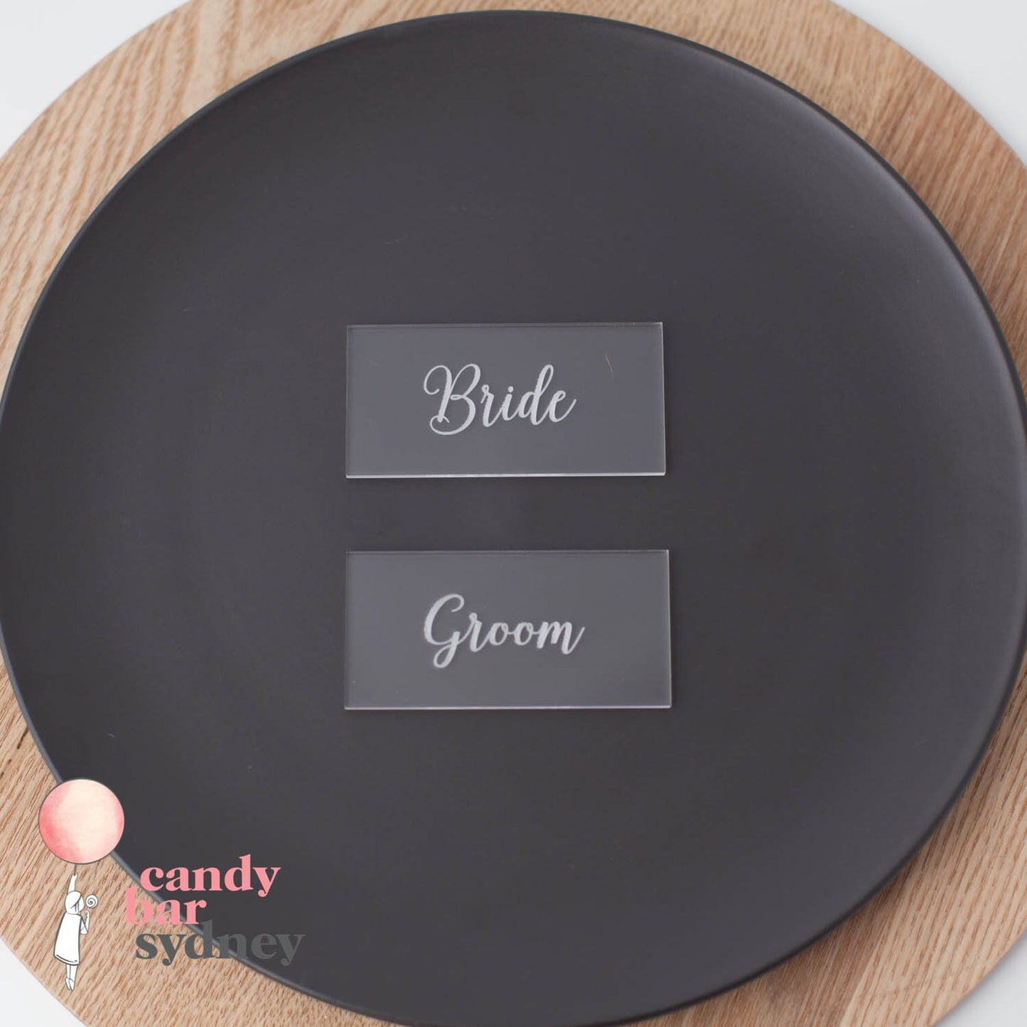 Personalised Acrylic Place Cards - Custom Wedding Favours - Clear Place Cards - Letterfy