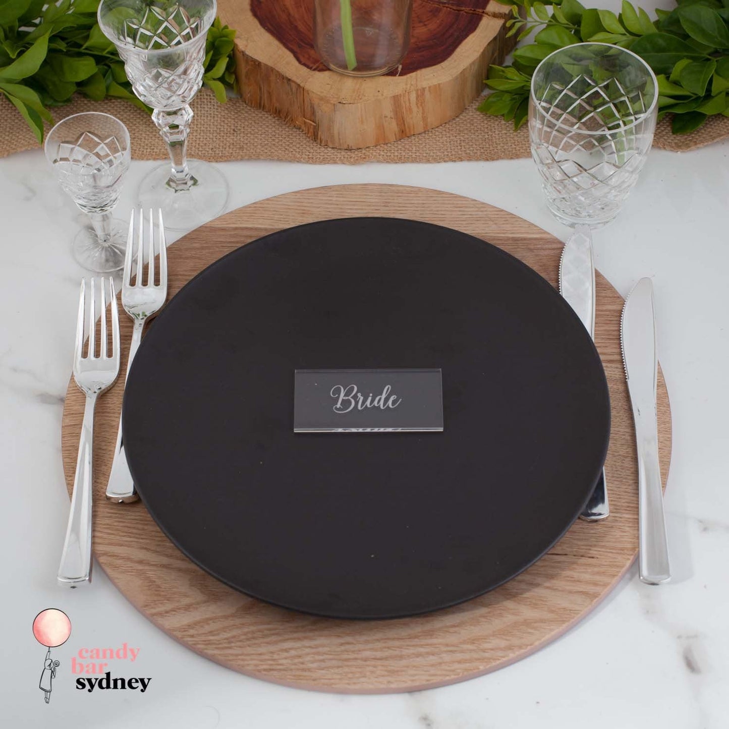 Personalised Acrylic Place Cards - Custom Wedding Favours - Clear Place Cards - Letterfy