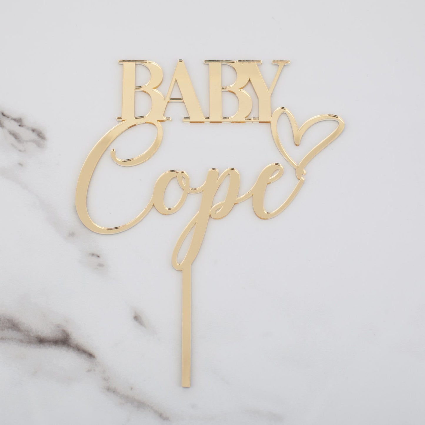 Personalised Baby Shower Cake Topper Style 1 - Custom Cake Toppers - Acrylic Cake Toppers - Letterfy
