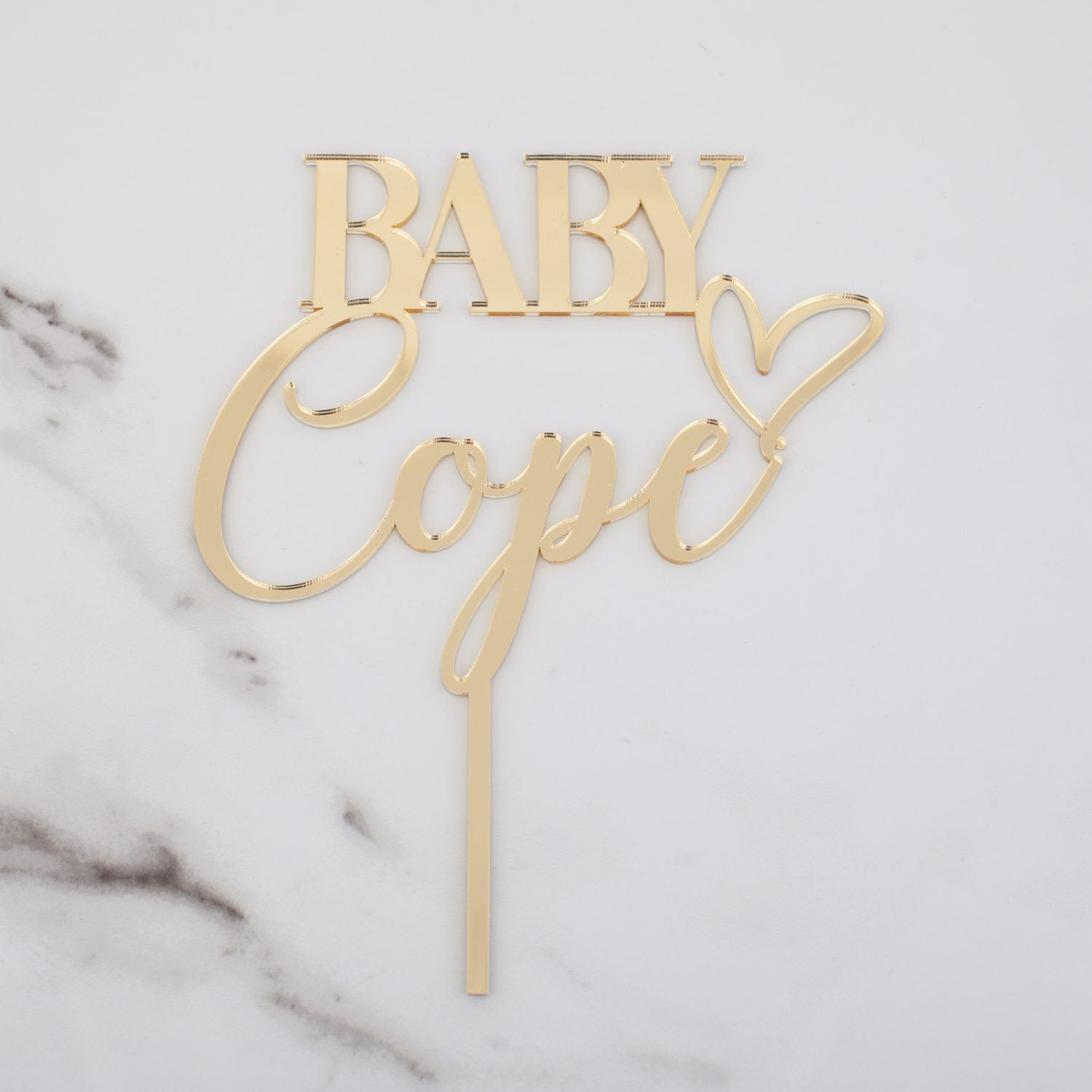 Personalised Baby Shower Cake Topper Style 1 - Custom Cake Toppers - Acrylic Cake Toppers - Letterfy