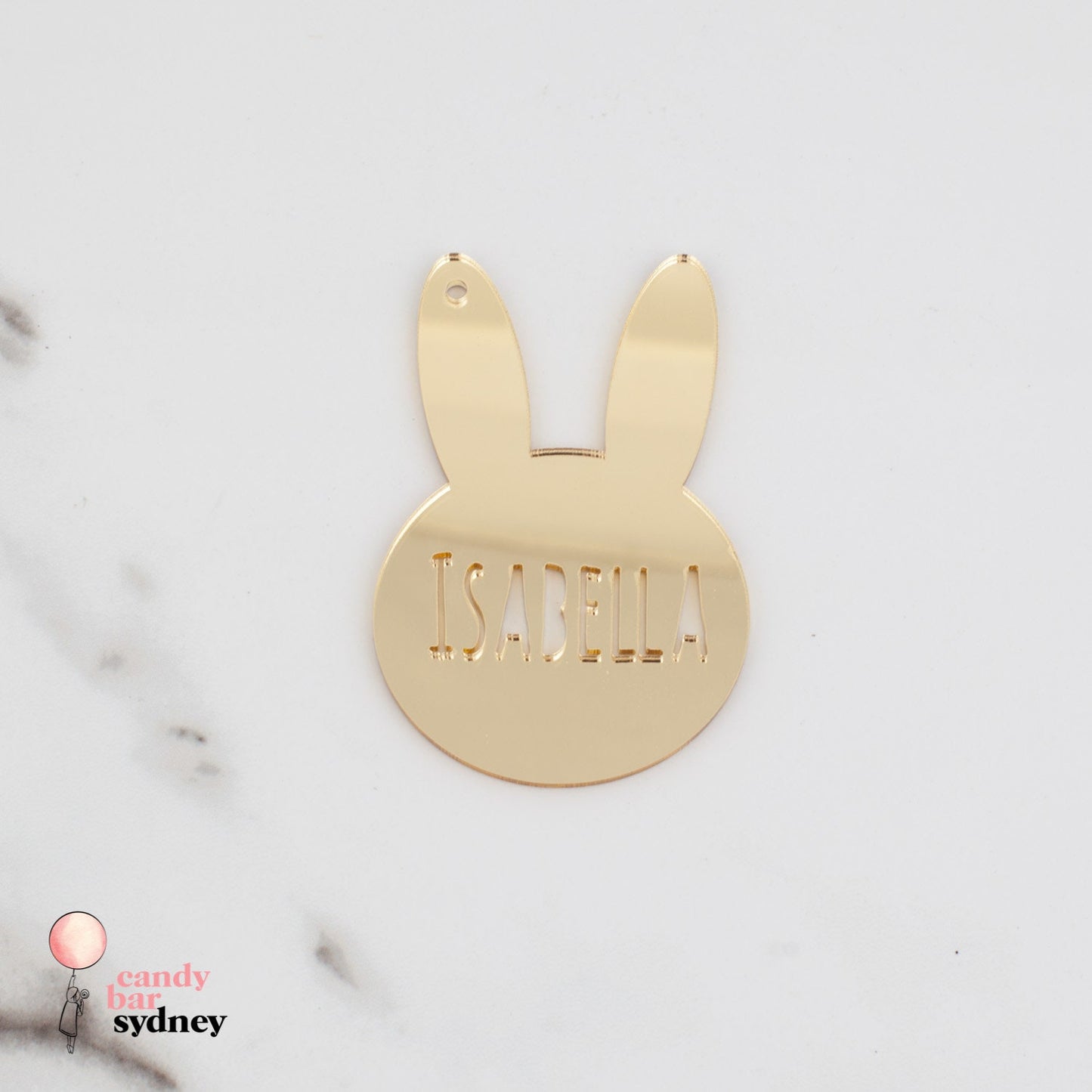 Personalised Easter Bunny Ears Hamper Tag - Custom Easter Gifts - Laser Cut Hamper Tags - Letterfy