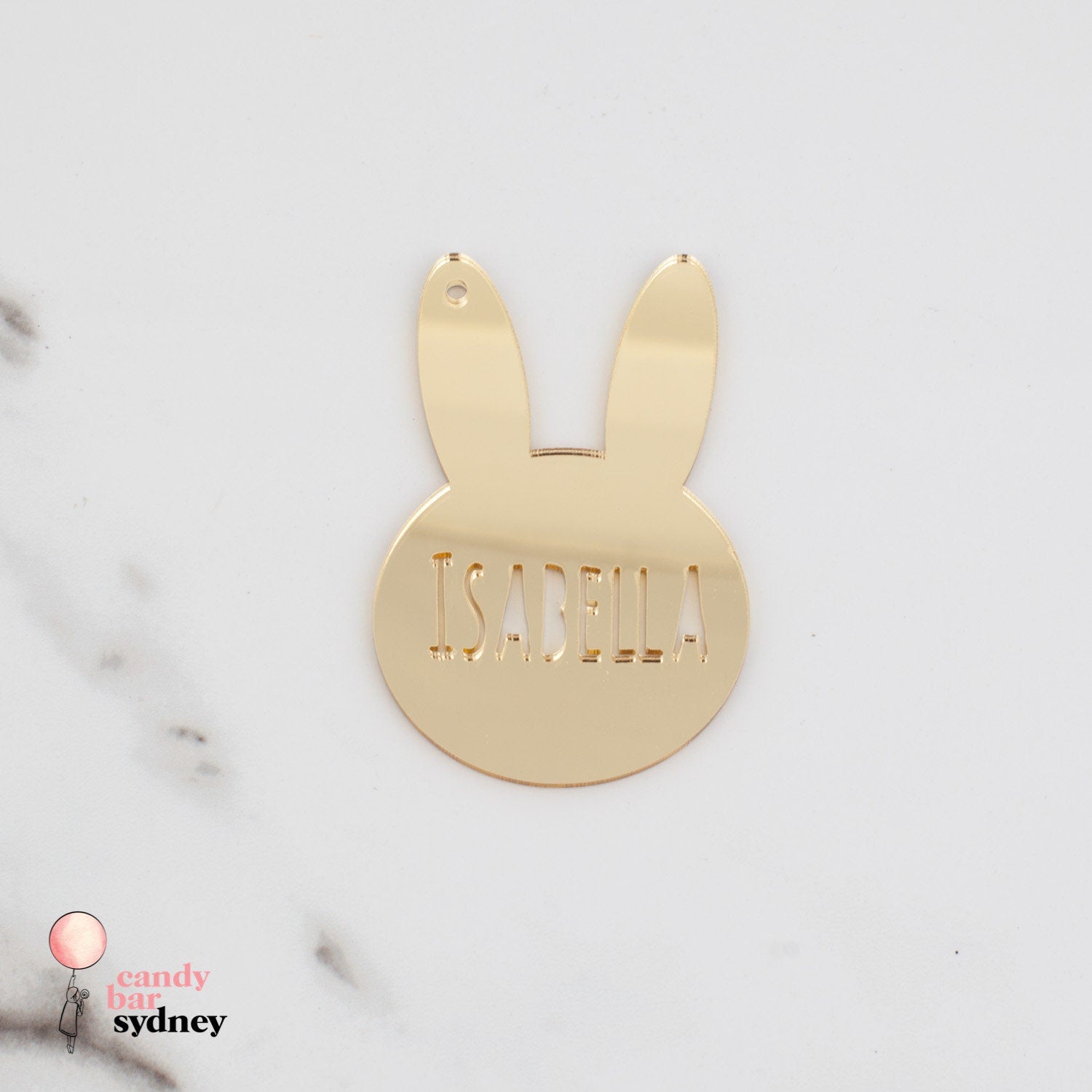 Personalised Easter Bunny Ears Hamper Tag - Custom Easter Gifts - Laser Cut Hamper Tags - Letterfy