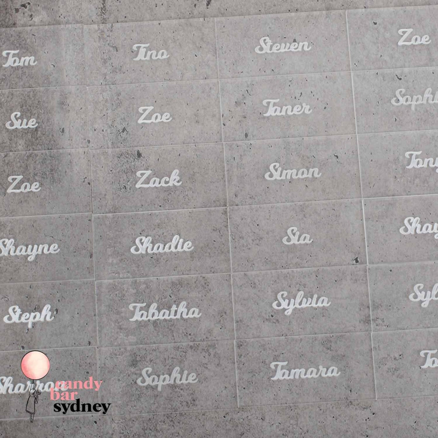Personalised Acrylic Place Cards - Custom Wedding Favours - Clear Place Cards - Letterfy