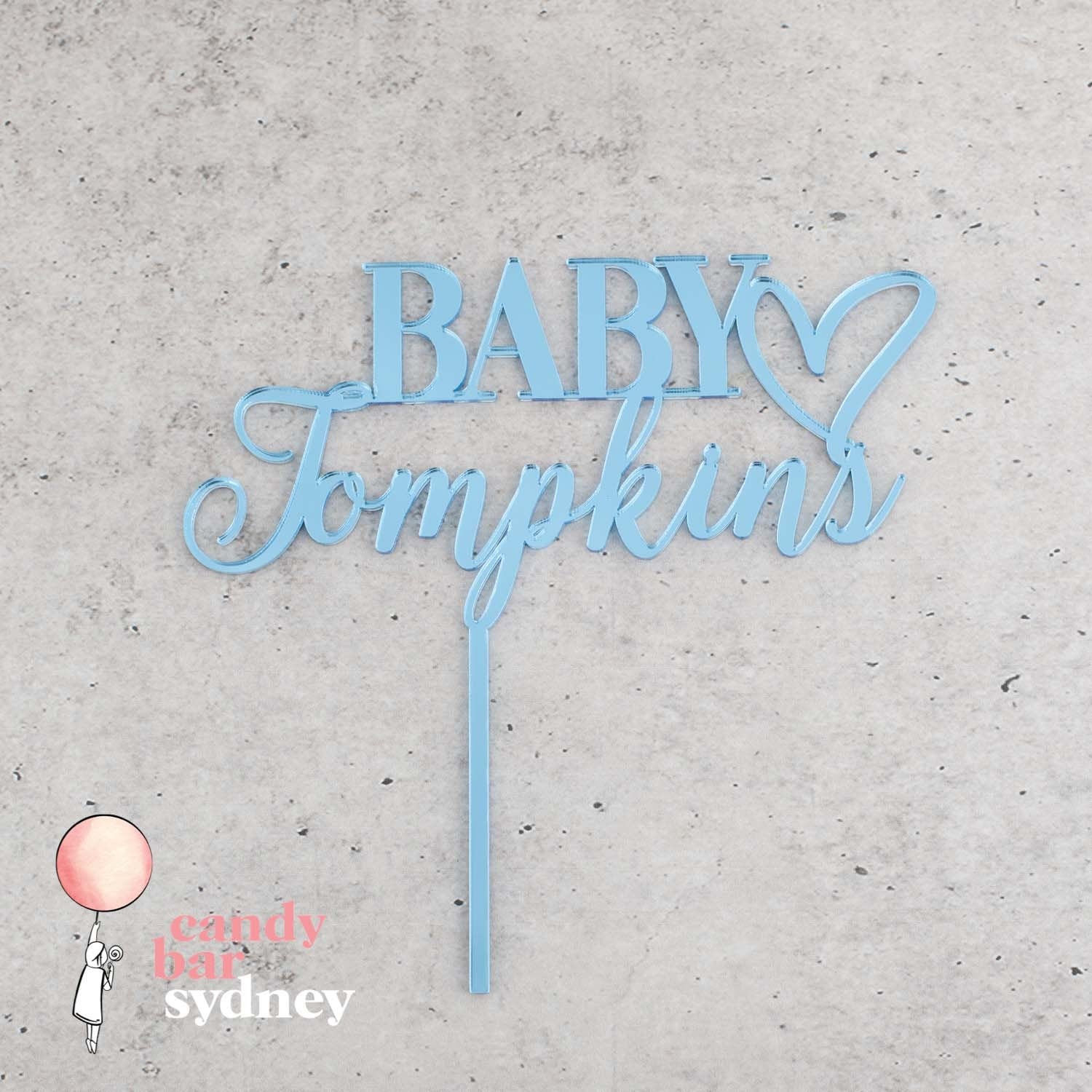 Personalised Baby Shower Cake Topper Style 1 - Custom Cake Toppers - Acrylic Cake Toppers - Letterfy