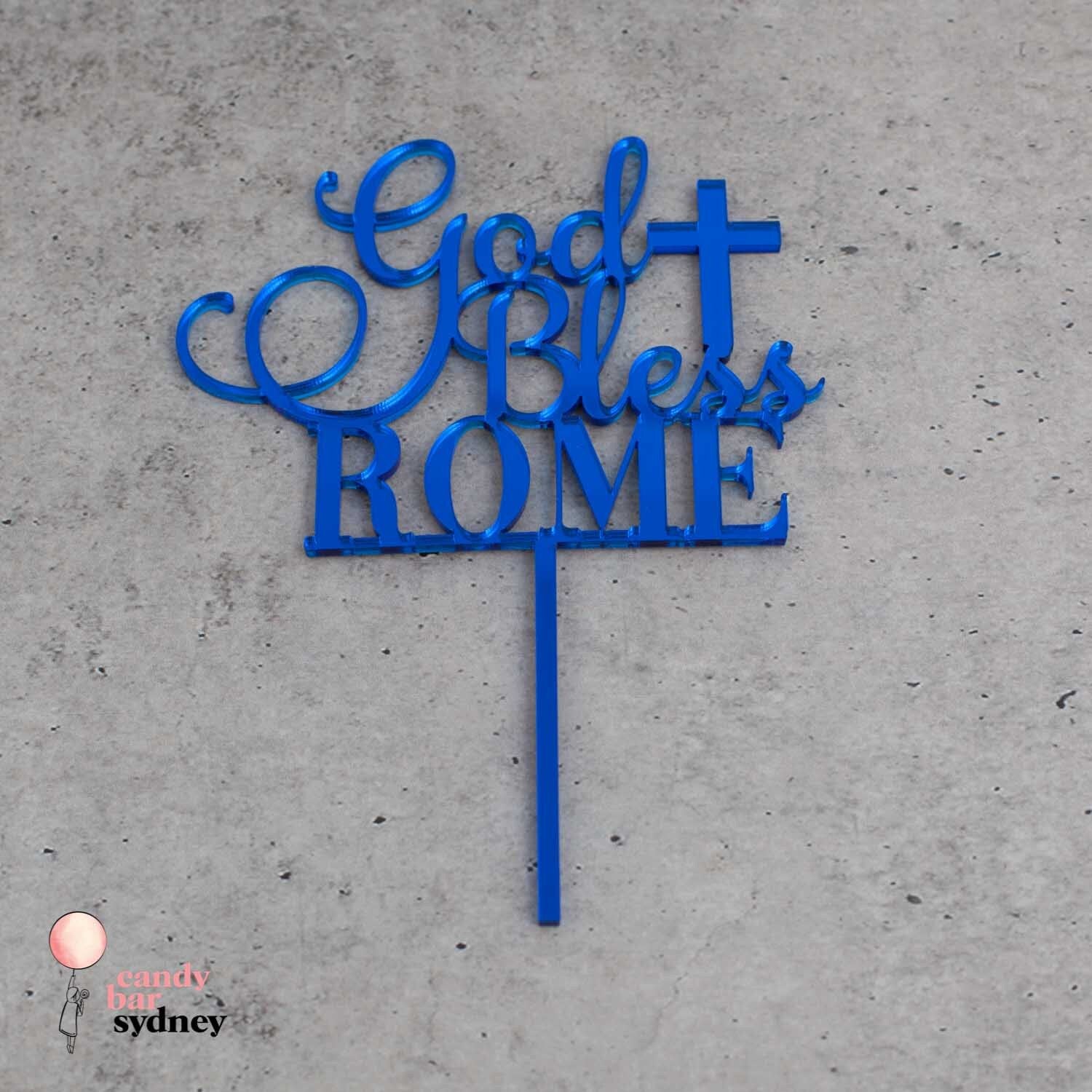 Personalised God Bless Cake Topper - Custom Cake Toppers - Personalised Baptism Cake Topper - Letterfy
