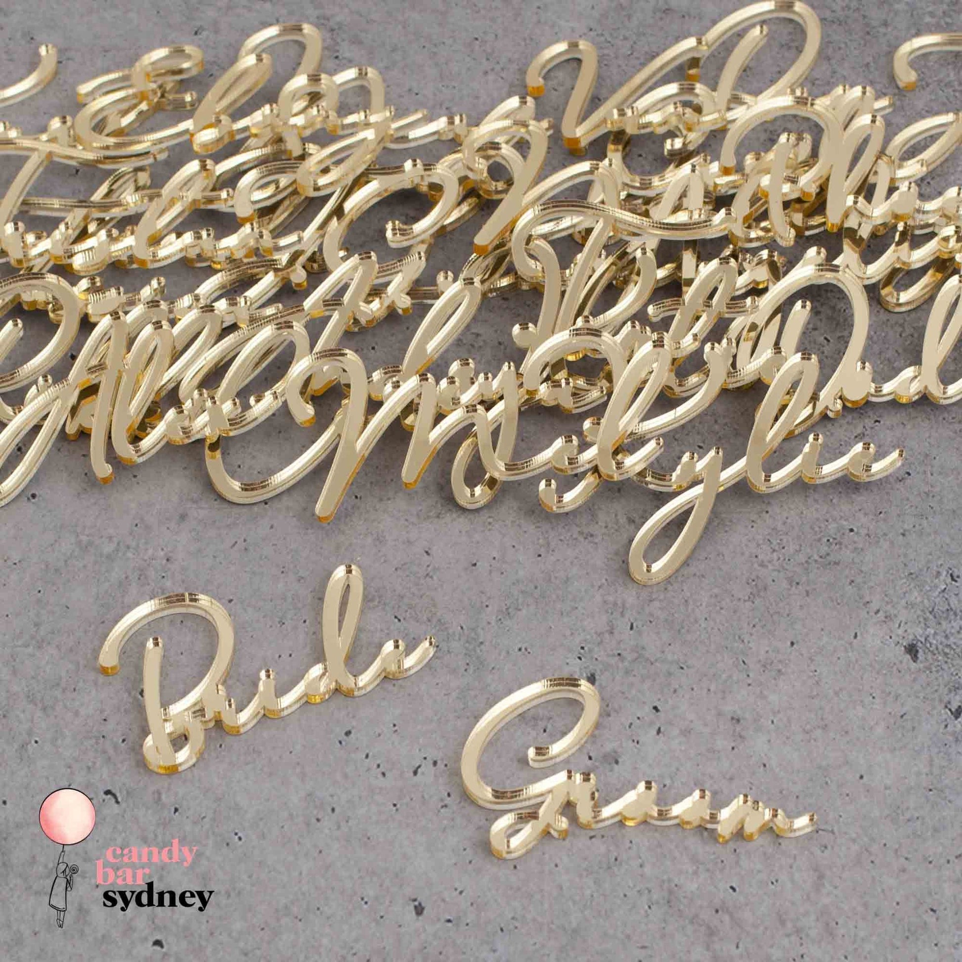 Modern Style Custom Wedding Place Card Names - Wedding Gifts - Name Tags - Style 2 - Letterfy