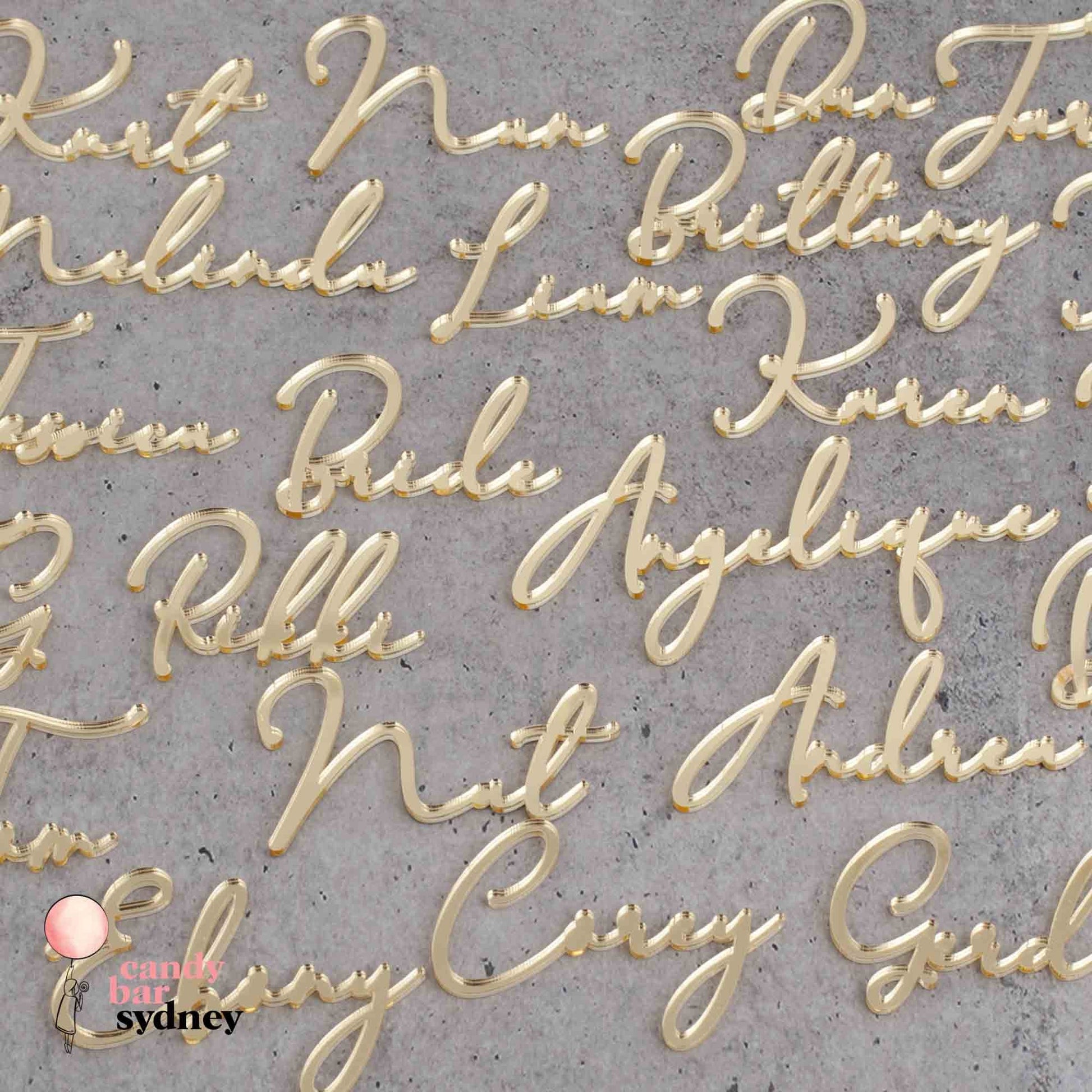 Modern Style Custom Wedding Place Card Names - Wedding Gifts - Name Tags - Style 2 - Letterfy