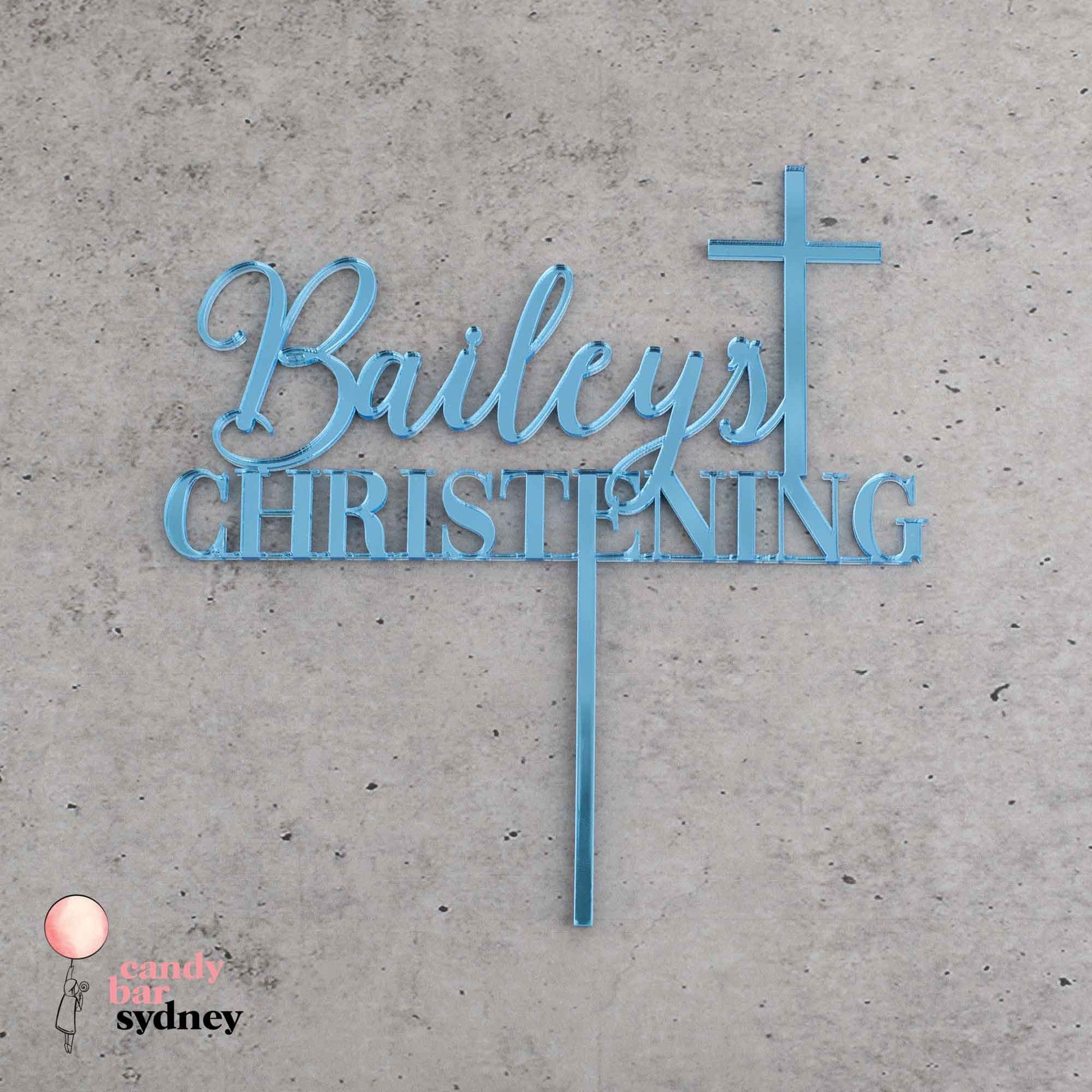Personalised Christening Cake Topper - Custom Cake Toppers - Baptism Cake Toppers - Letterfy