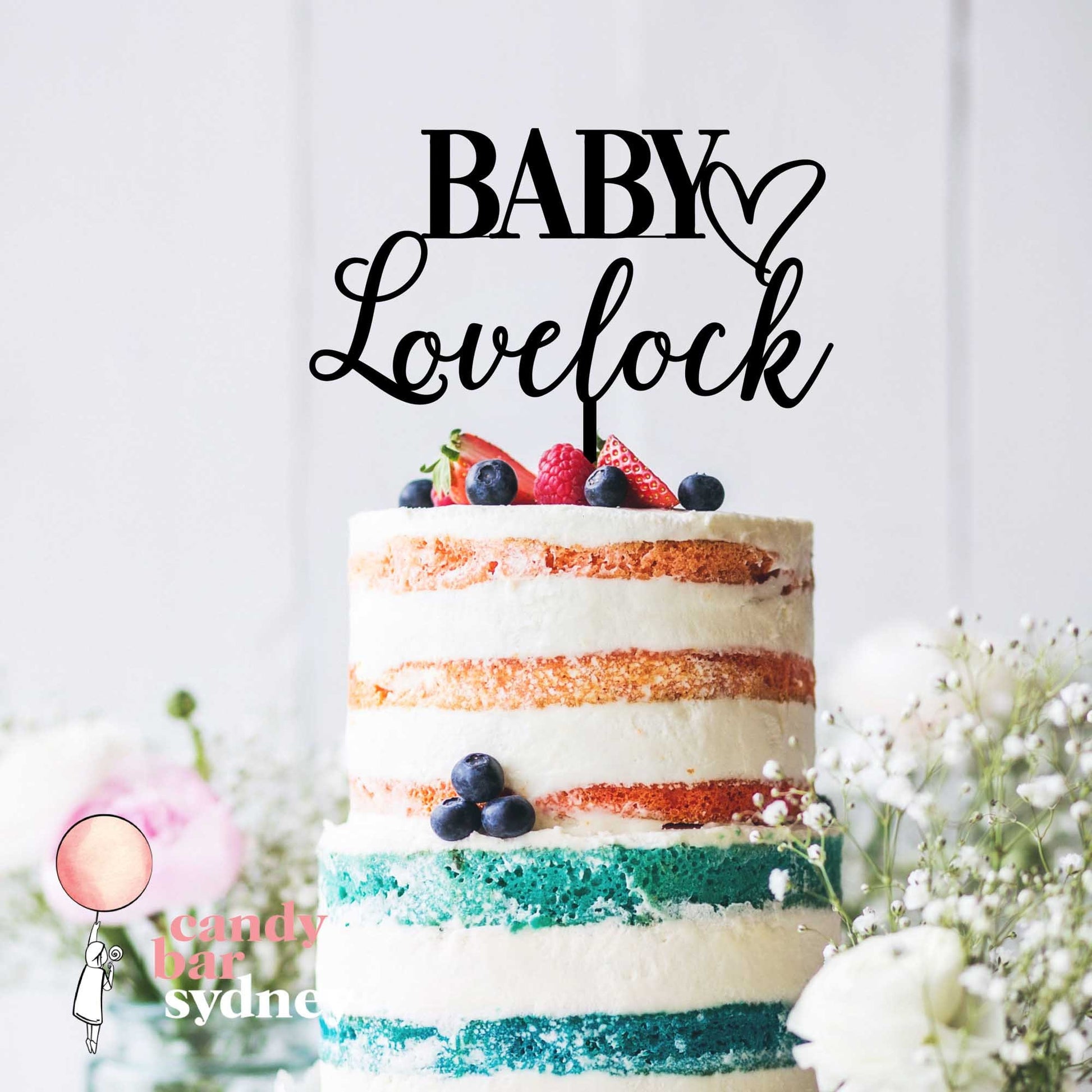 Personalised Baby Shower Cake Topper Style 1 - Custom Cake Toppers - Acrylic Cake Toppers - Letterfy