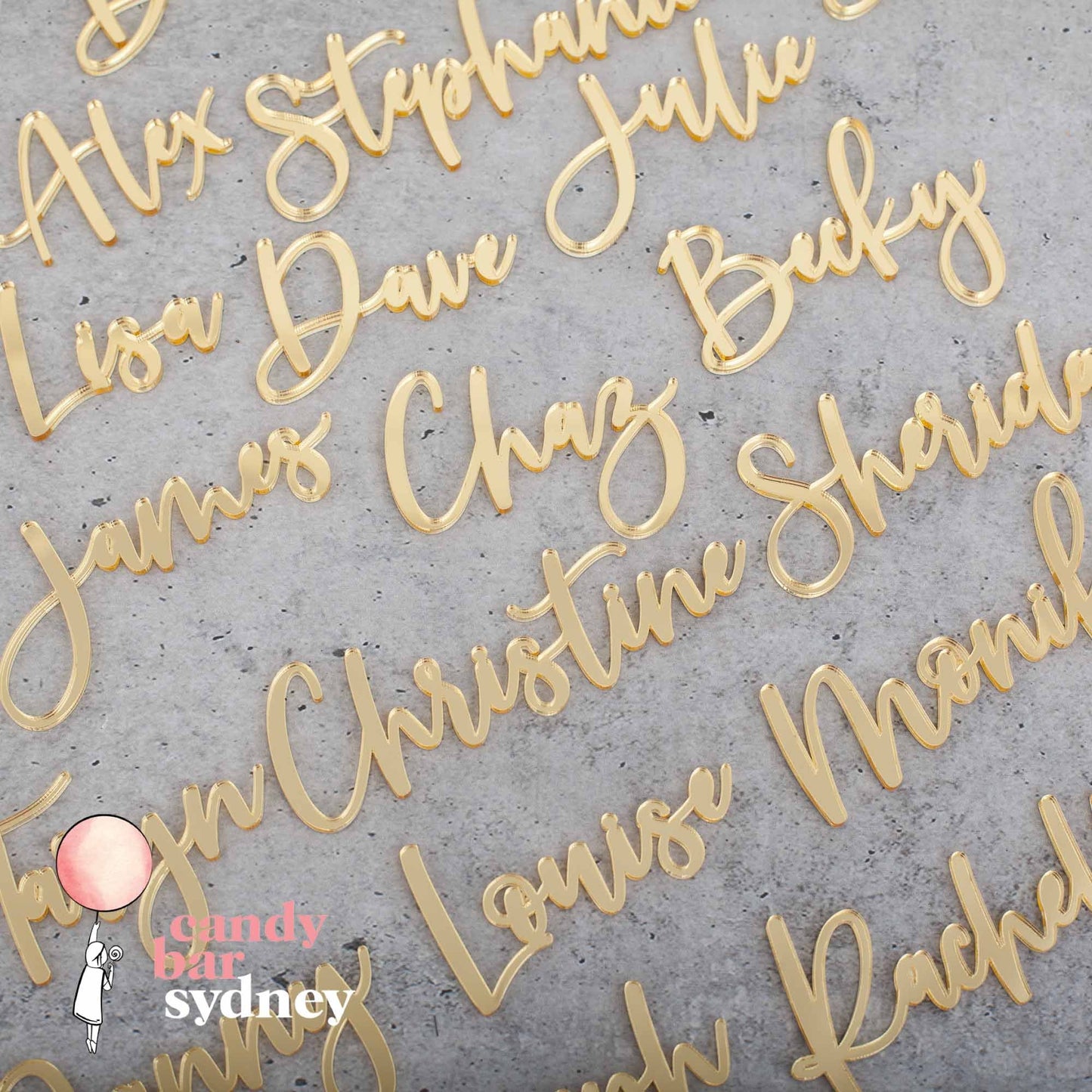 Cursive Custom Wedding Place Card Names - Wedding Gifts - Name Tags - Letterfy