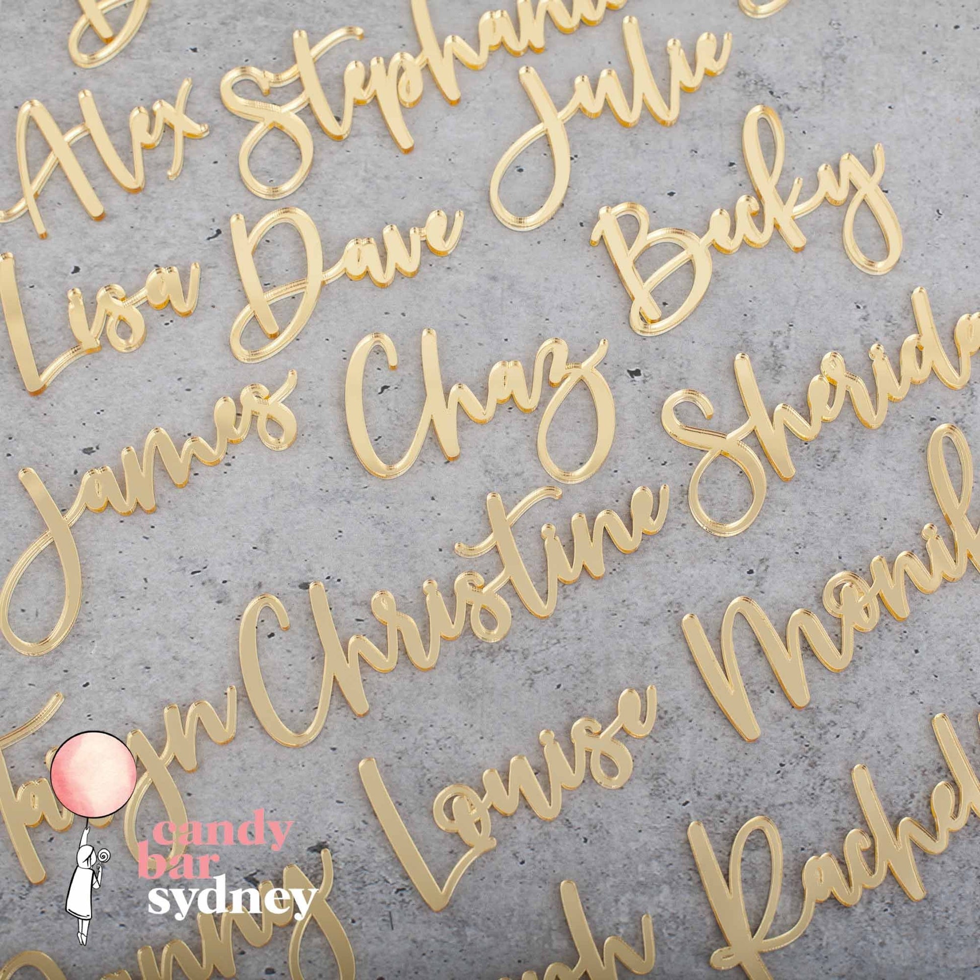 Cursive Custom Wedding Place Card Names - Wedding Gifts - Name Tags - Letterfy