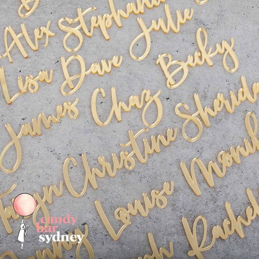 Cursive Custom Wedding Place Card Names - Wedding Gifts - Name Tags - Letterfy
