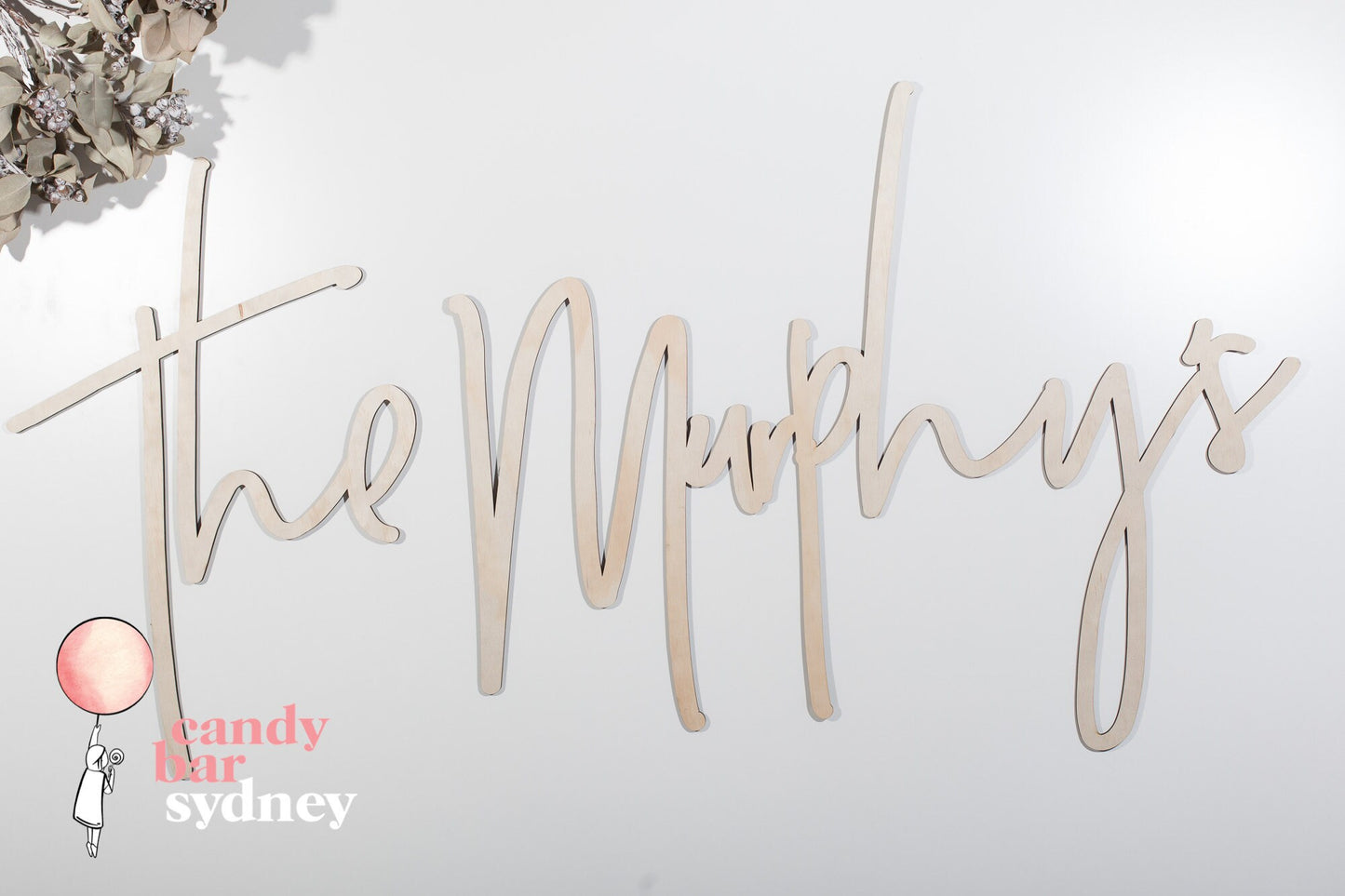 Wooden Custom Name Script Plaque 7mm - Custom Wedding Decor - Wooden Engagement Signs - Letterfy