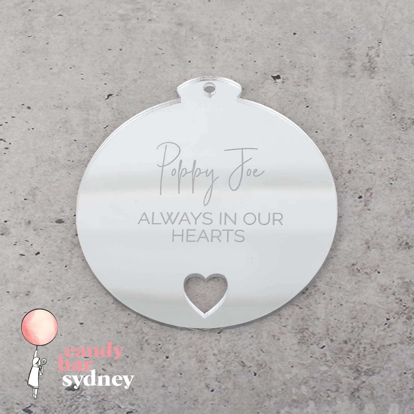 Forever In Our Hearts Christmas Bauble - Christmas Tree Ornaments - Custom Christmas Gifts - Letterfy