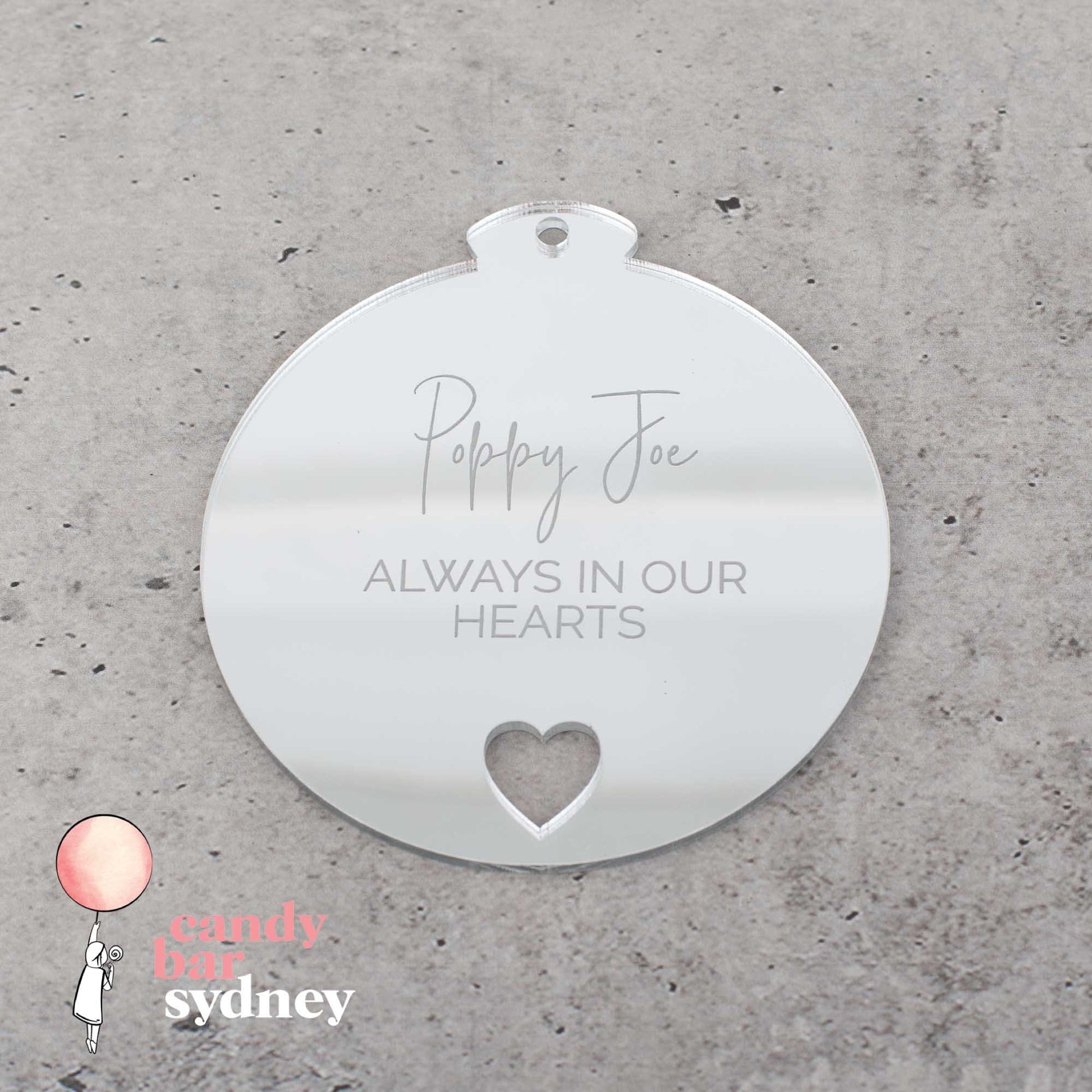 Forever In Our Hearts Christmas Bauble - Christmas Tree Ornaments - Custom Christmas Gifts - Letterfy