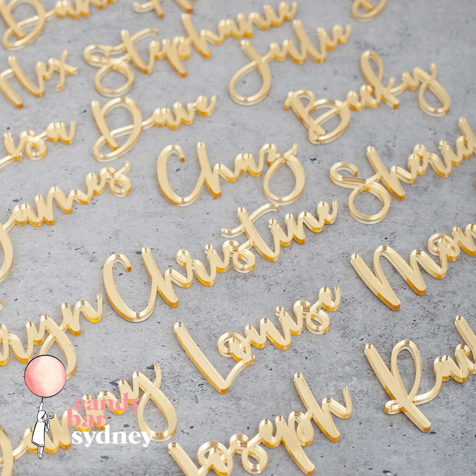 Cursive Custom Wedding Place Card Names - Wedding Gifts - Name Tags - Letterfy