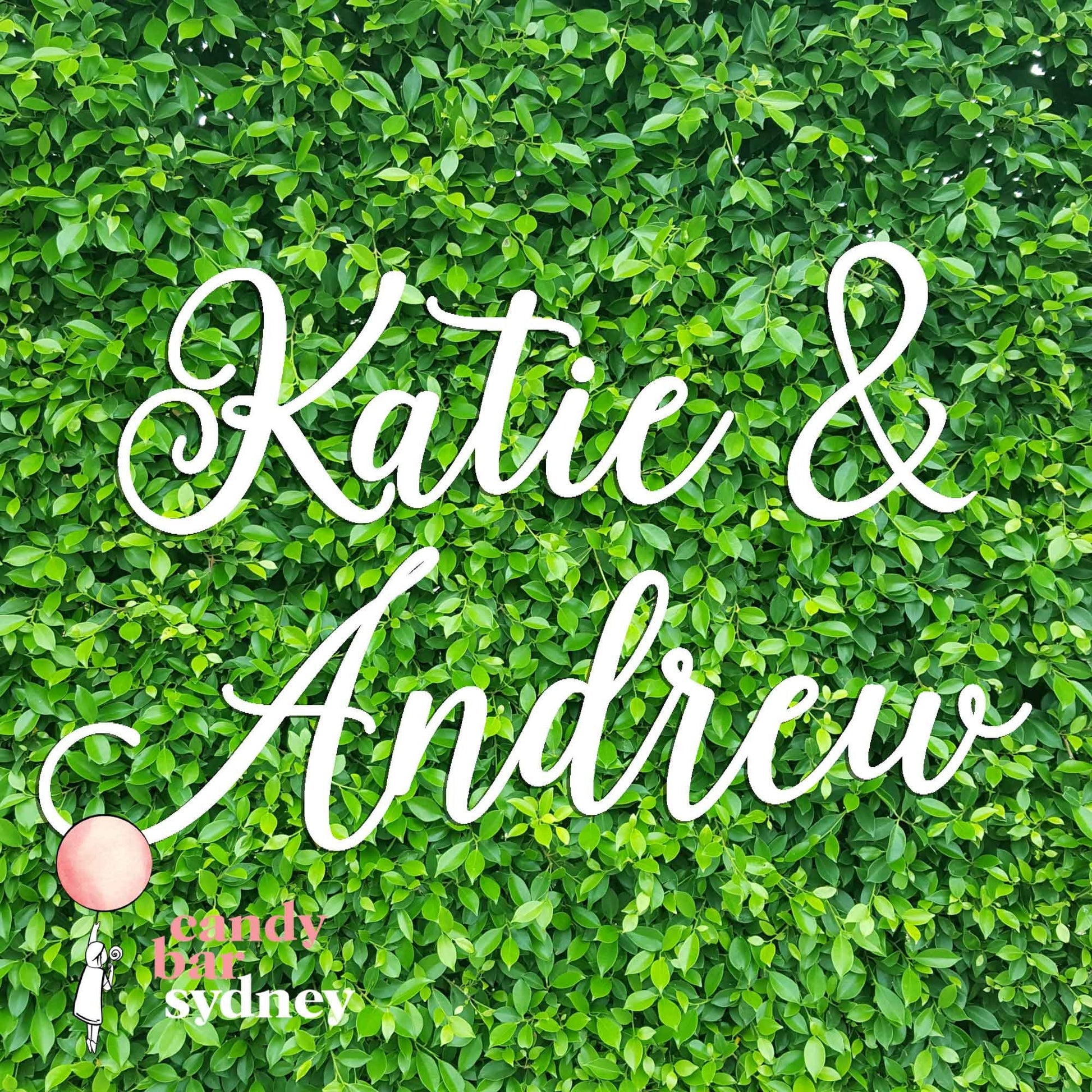 Personalised Wedding Backdrop Sign - Acrylic Custom Couples Name Script Plaque - Custom Wedding Decor - Personalised Couple Name Signs - Letterfy