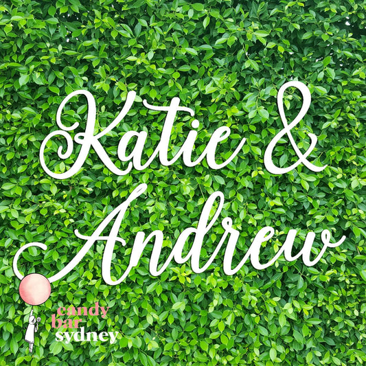 Personalised Wedding Backdrop Sign - Acrylic Custom Couples Name Script Plaque - Custom Wedding Decor - Personalised Couple Name Signs - Letterfy