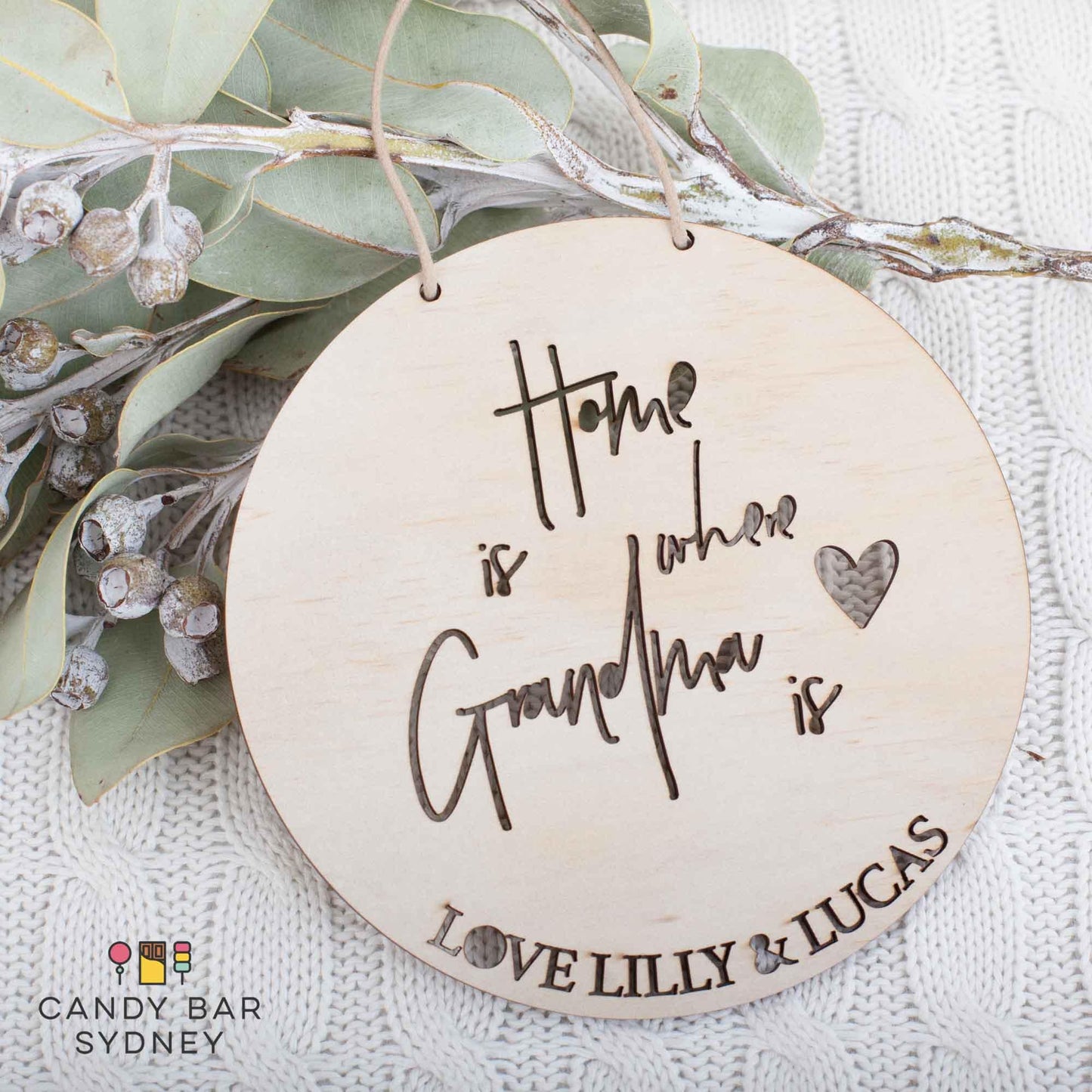 Custom Mother's Day Gift Hanging Plaque - Grandmother Mother's Day Gifts - Custom Plaque Signs - Letterfy