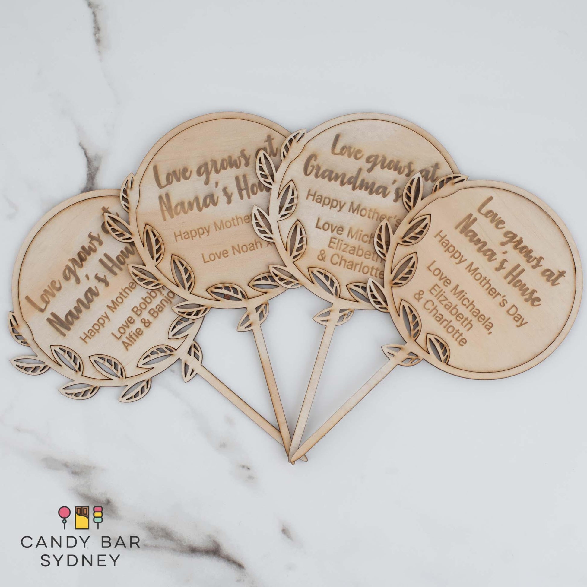 Custom Grandmother Mothers Day Gift - Personalised Mother's Day Planter Stick - Personalised Mother's Day Presents - Letterfy