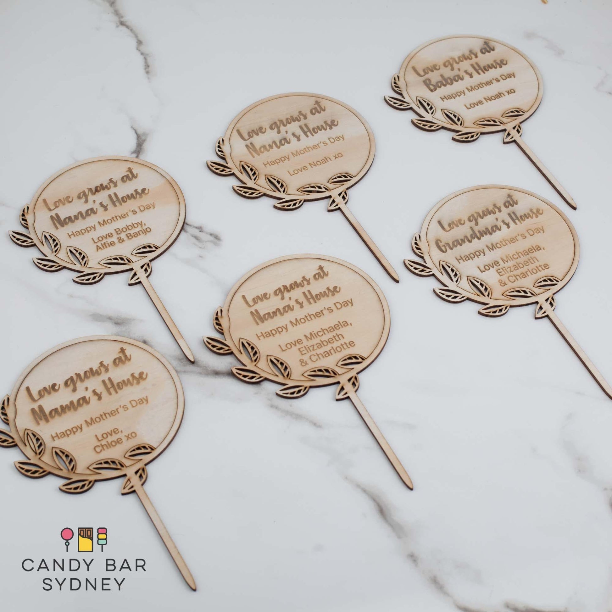 Custom Grandmother Mothers Day Gift - Personalised Mother's Day Planter Stick - Personalised Mother's Day Presents - Letterfy