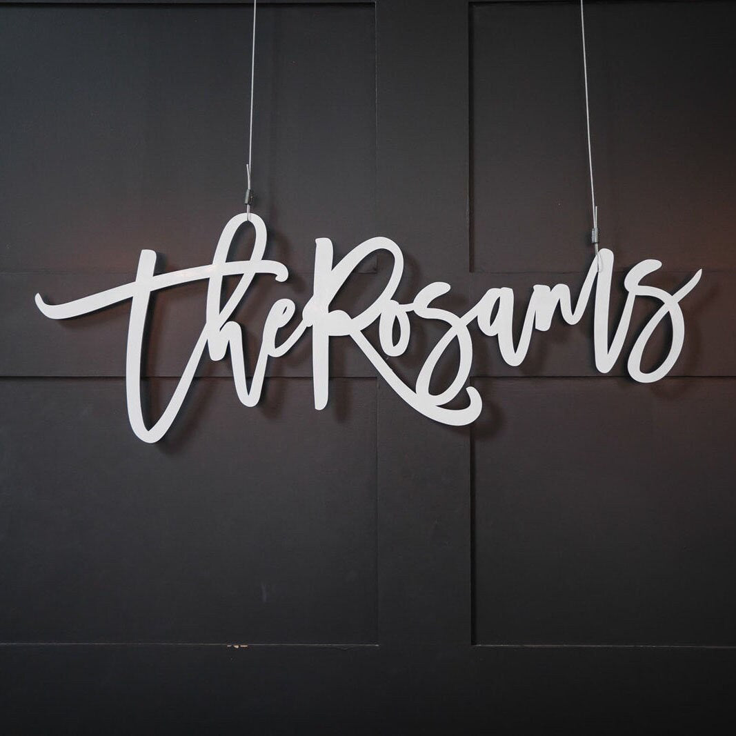 Wooden Custom Name Script Plaque 7mm - Custom Wedding Decor - Wooden Engagement Signs - Letterfy
