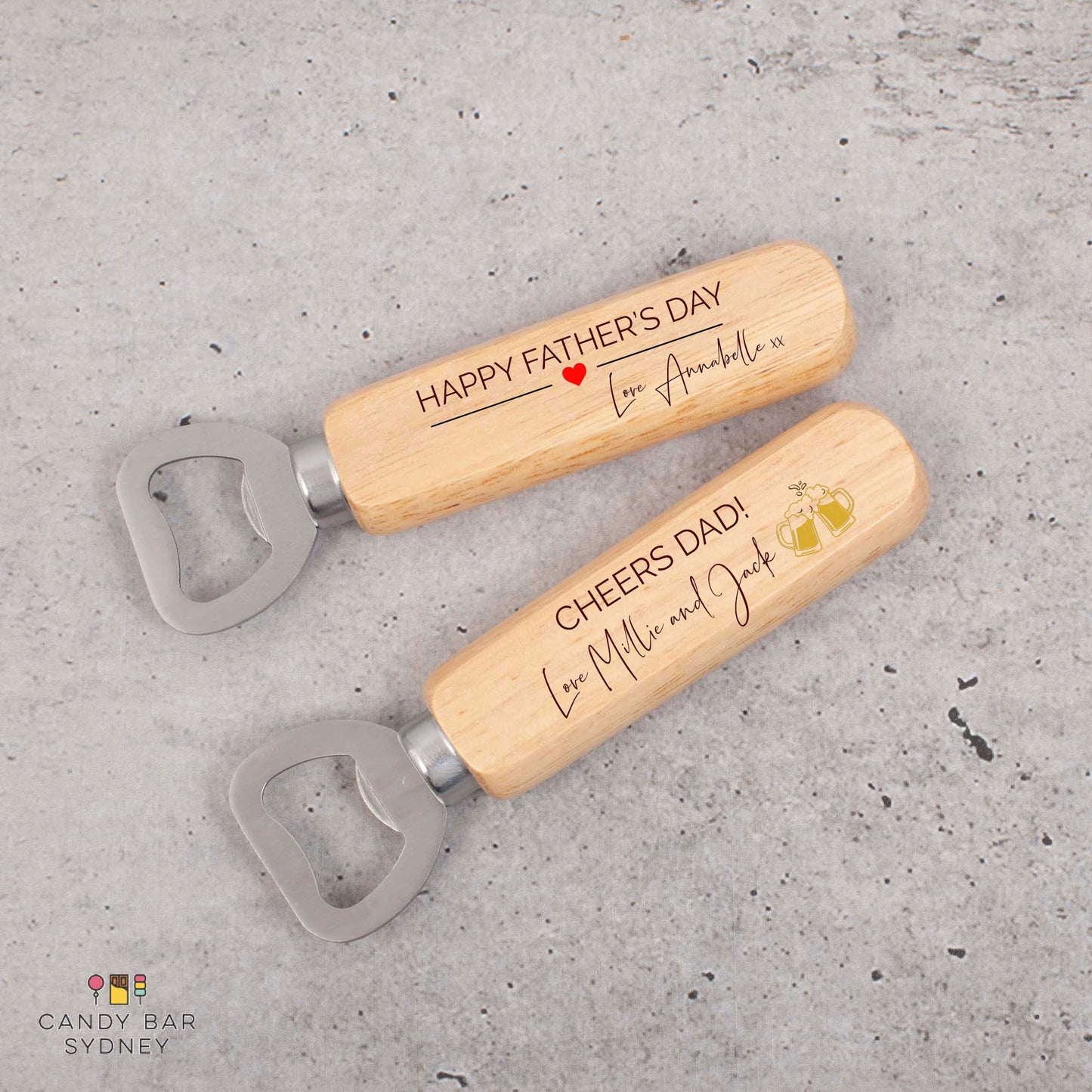 Personalised Father's Day Beer Opener | Wooden Bottle Opener | Personalised Bottle Opener | Father's Day Gift | Beer Opener - Letterfy